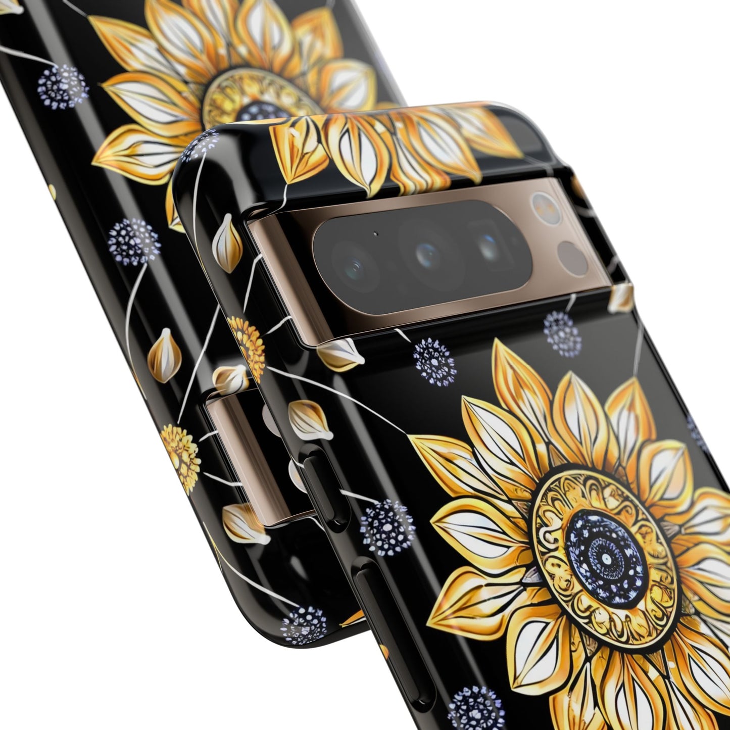 Floral Phone Case with Mandala Design, Tough Cases for iPhone & Samsung, Boho Style, Gift for Her, Unique Accessories