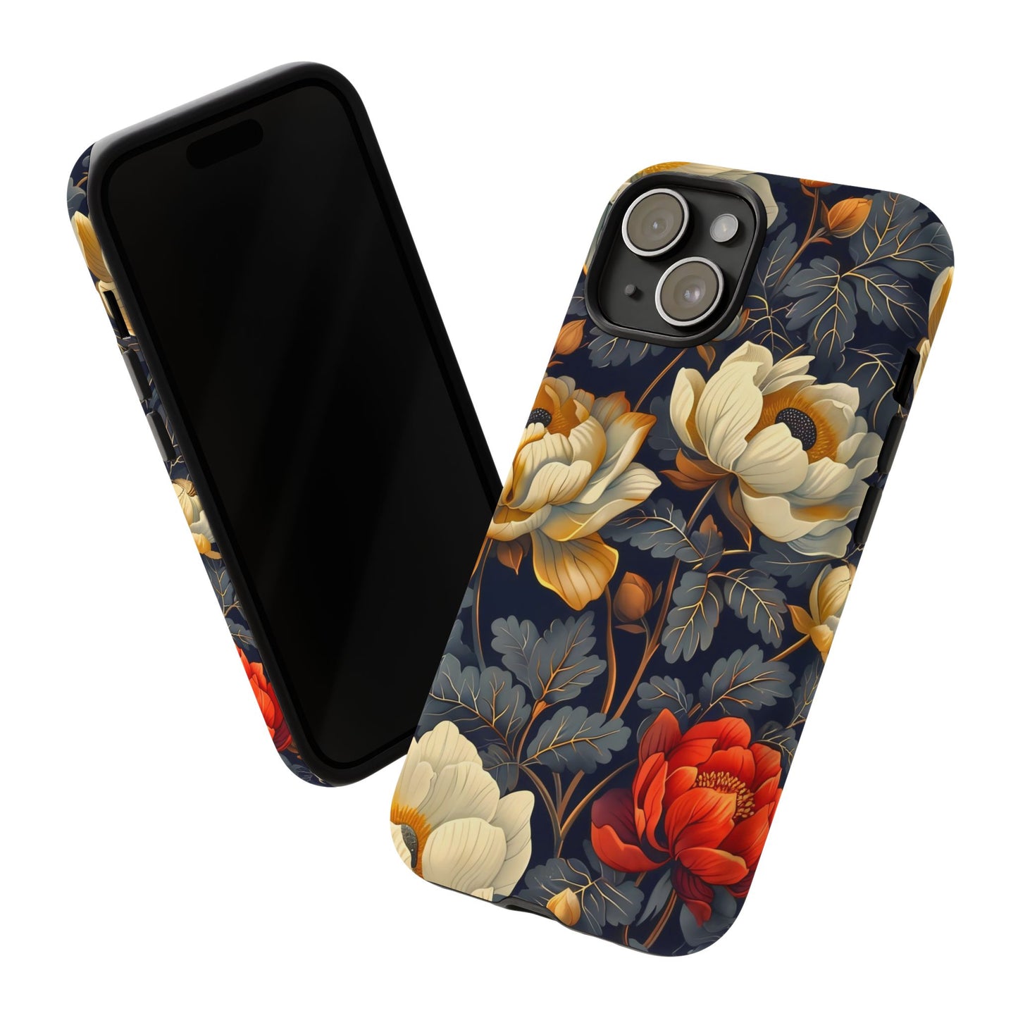 Floral Phone Case - Tough Cases, Stylish Mobile Cover, Flower Design, Holiday Gift, Trendy Accessory, Eco-Friendly Case