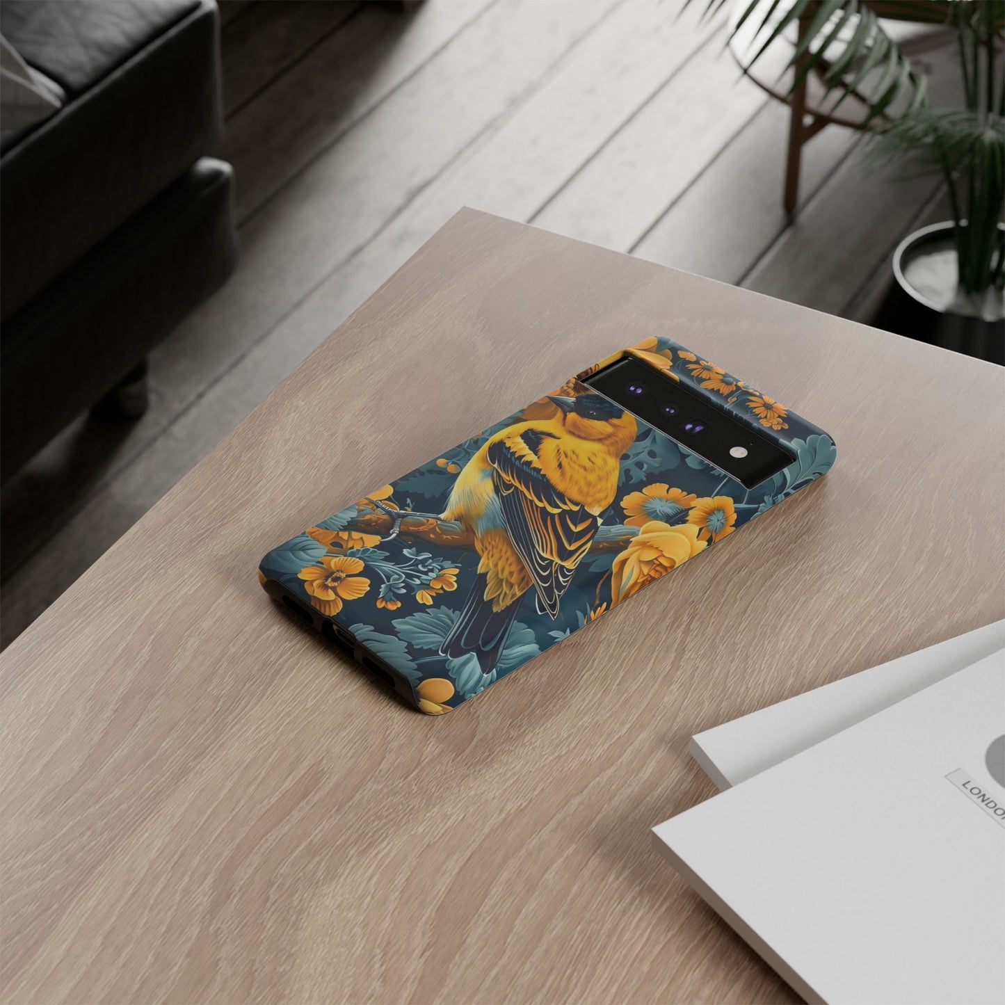 Colorful Bird Phone Case, Tough Phone Cover, Floral Phone Accessories, Nature Lover Gift, Unique Smartphone Case, Birthday Present
