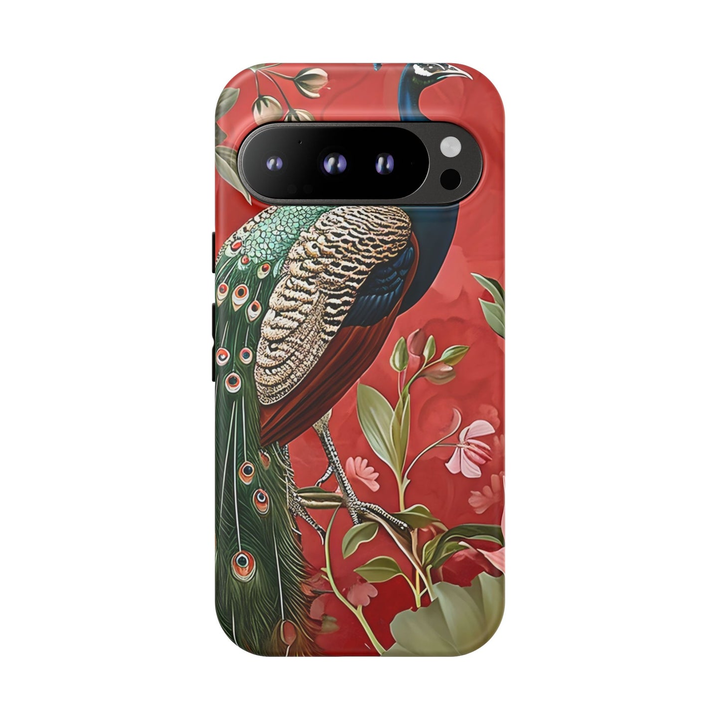 Peacock Tough Phone Case | Stylish Phone Cover, Unique Gift for Nature Lovers, Phone Accessory, Vibrant Floral Design
