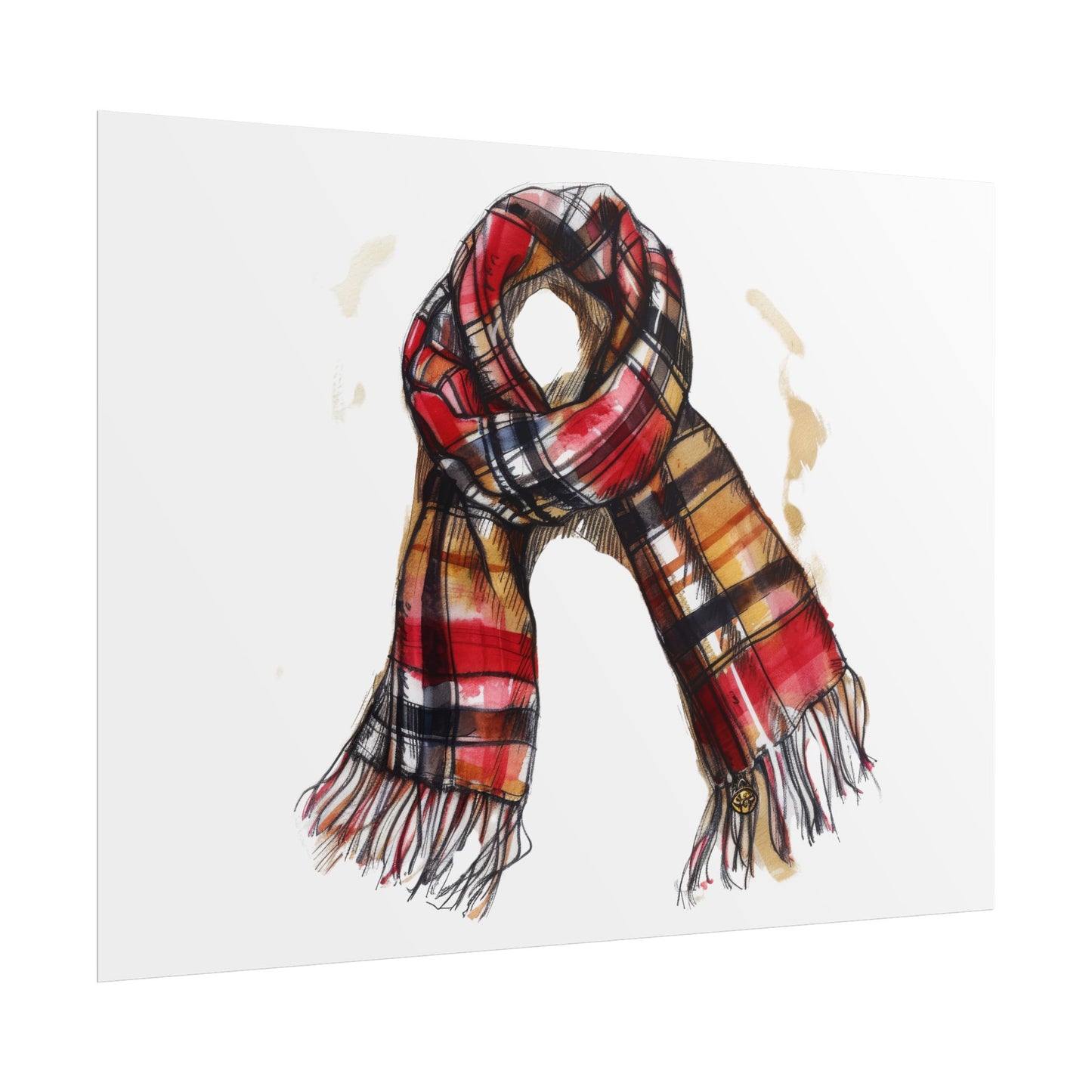 Cozy Scarf Wall Art - Fall Decor for Home, Rustic Style, Gift for Her, Cozy Vibes, Autumn Aesthetic