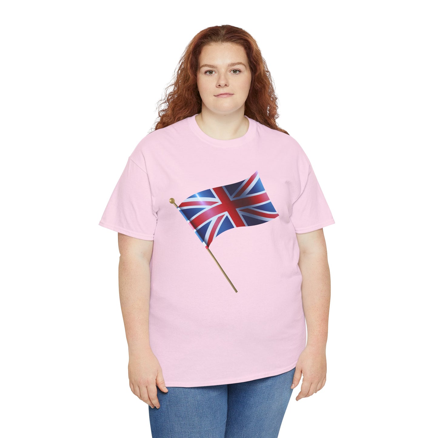 Unisex Heavy Cotton Tee - Classic UK Flag Design - Union Jack Symbol