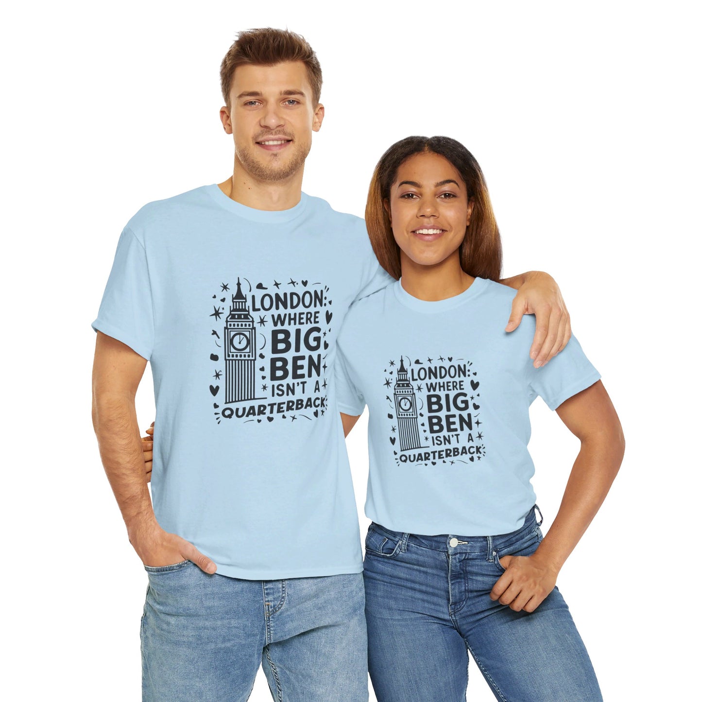 London Dream - Watercolor Art Collection Relaxed Unisex Heavy Cotton T-Shirt