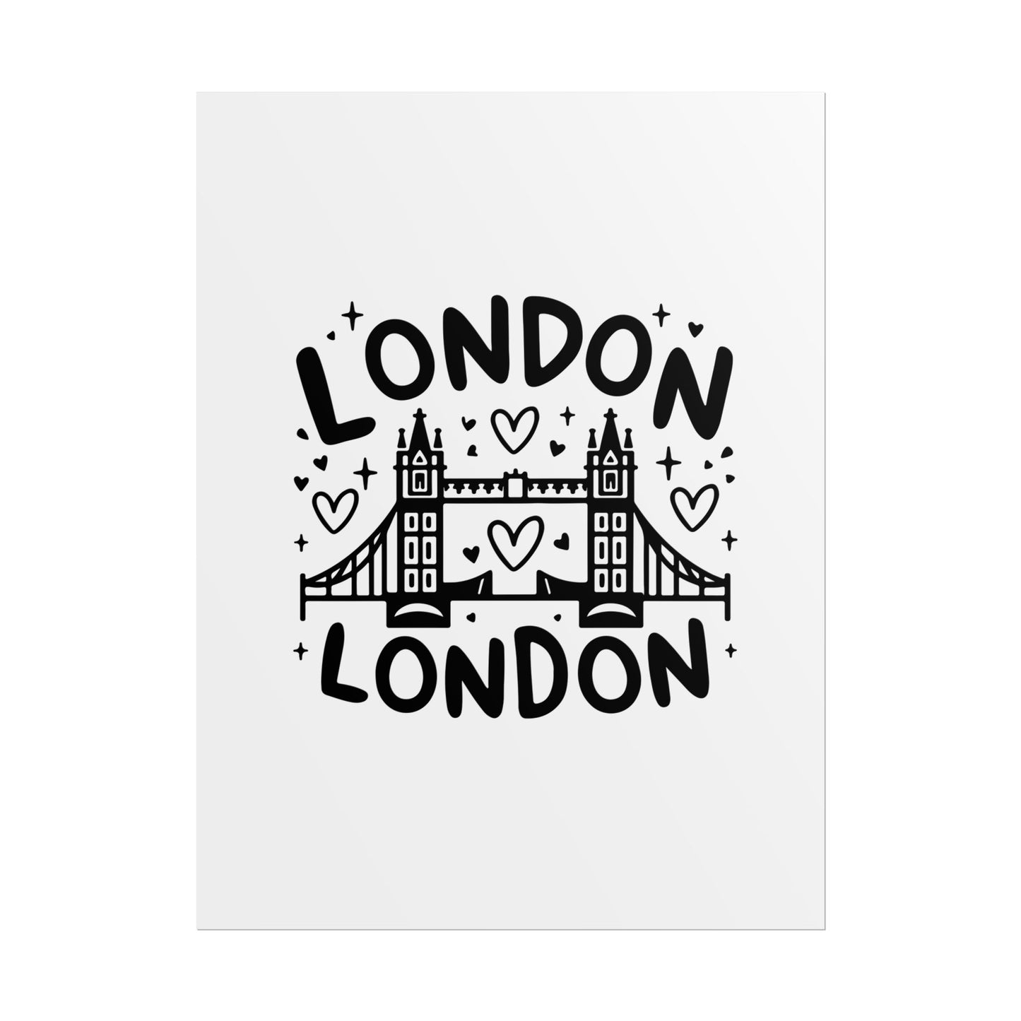 Charming London Rolled Poster for Home Decor, Wall Art, Travel Gift, Office Wall Decor, London Themed Decoration