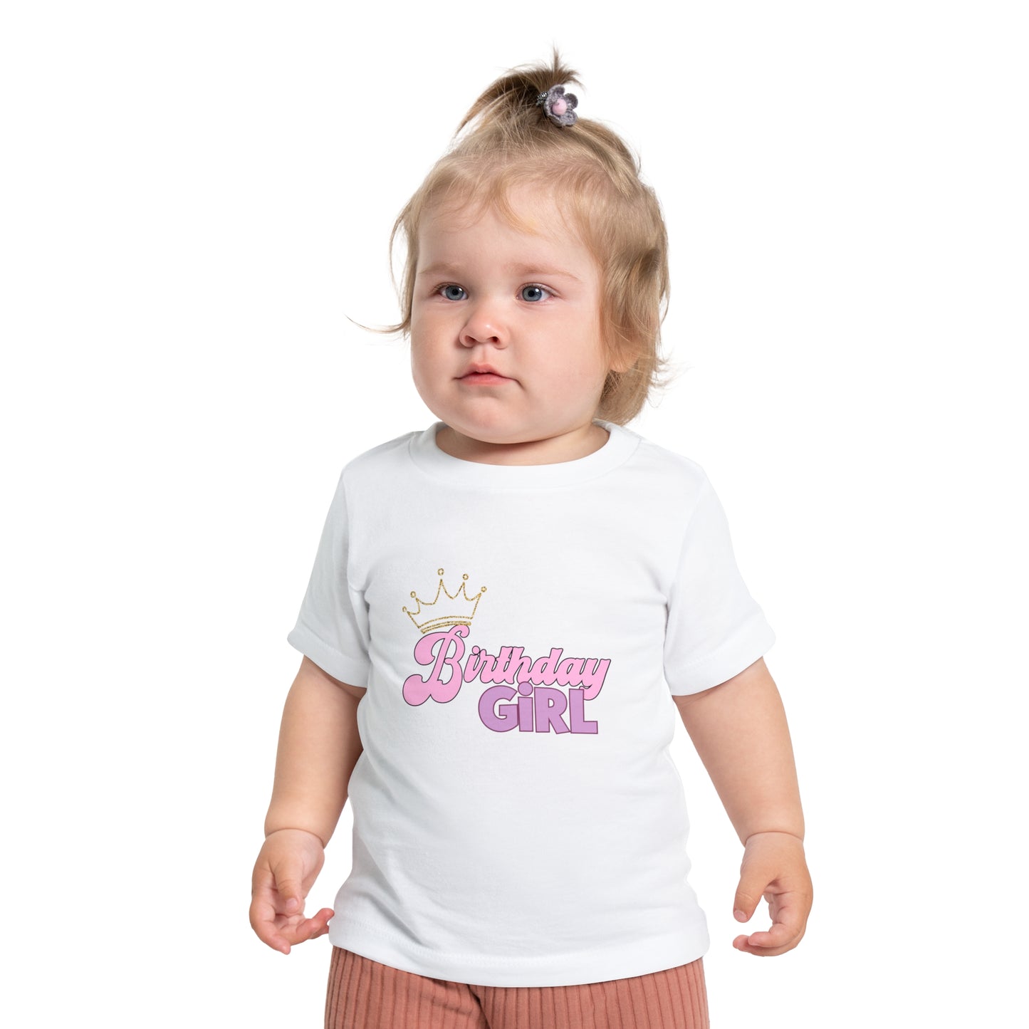 Birthday Girl Baby T-Shirt - Cute Crown Design for Celebrating Special Days