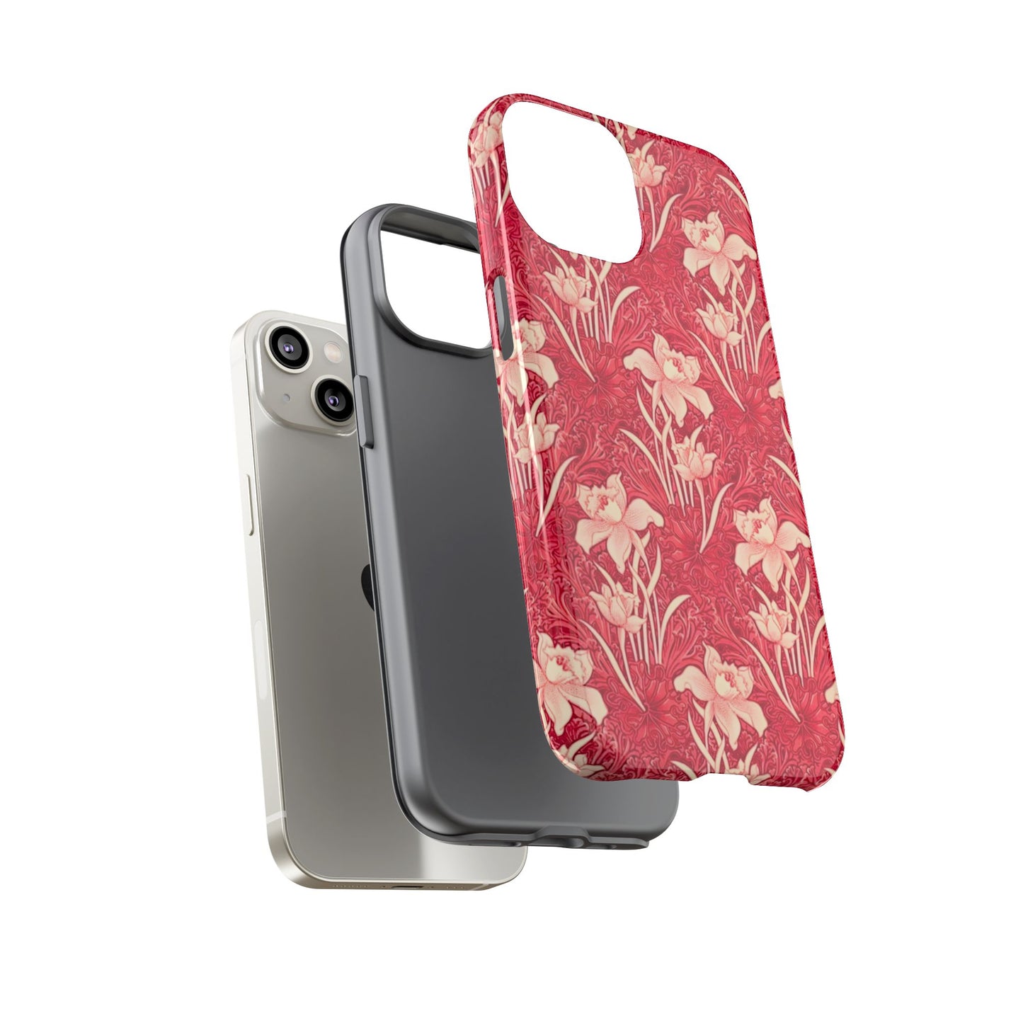 Floral Tough Phone Case - Durable, Stylish Accessory, Perfect Gift for Her, Floral Pattern, Customizable, Ideal for Daily Use