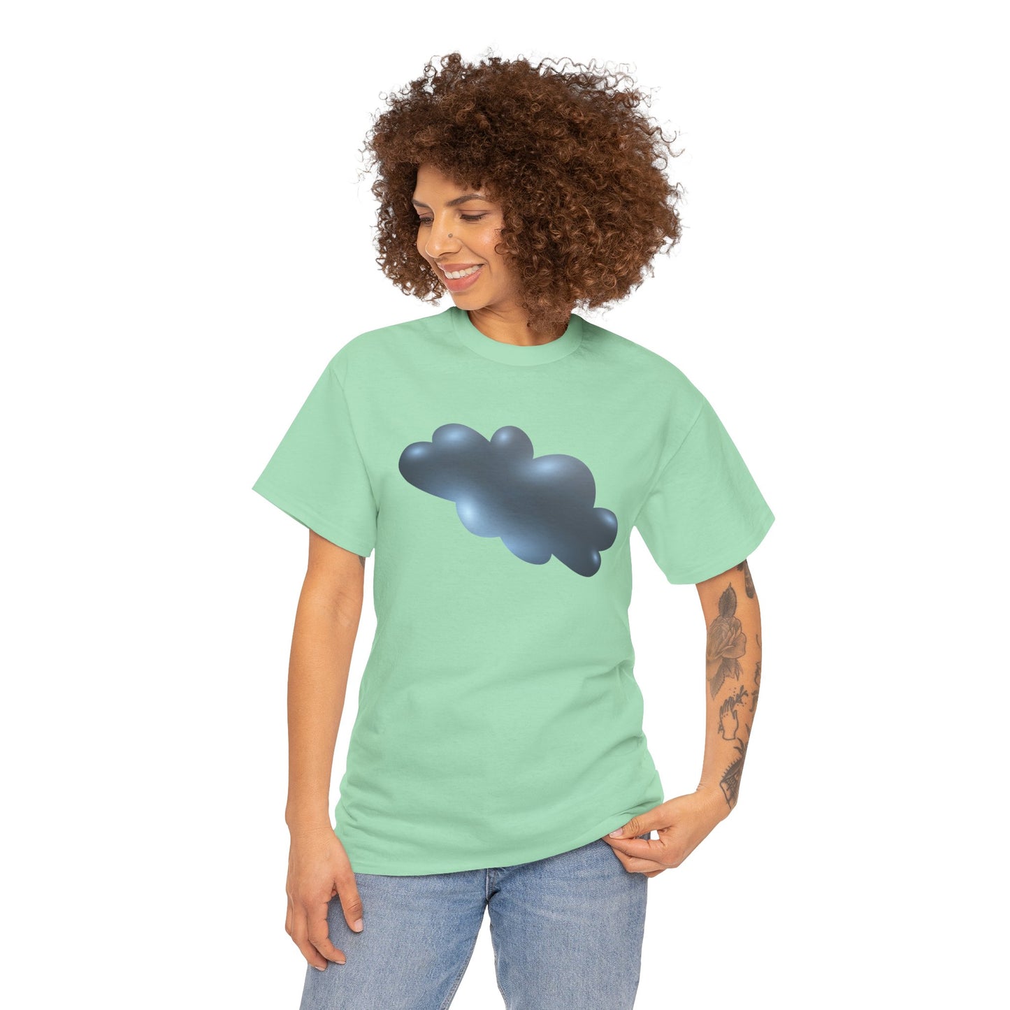 Unisex Heavy Cotton Tee - Serene Cloudscape - Dreamy Cloud