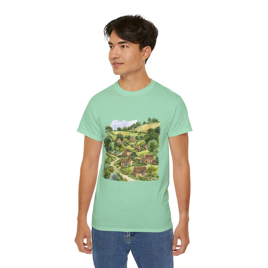 Unisex Ultra Cotton Tee - The Charm of British Nature and Culture