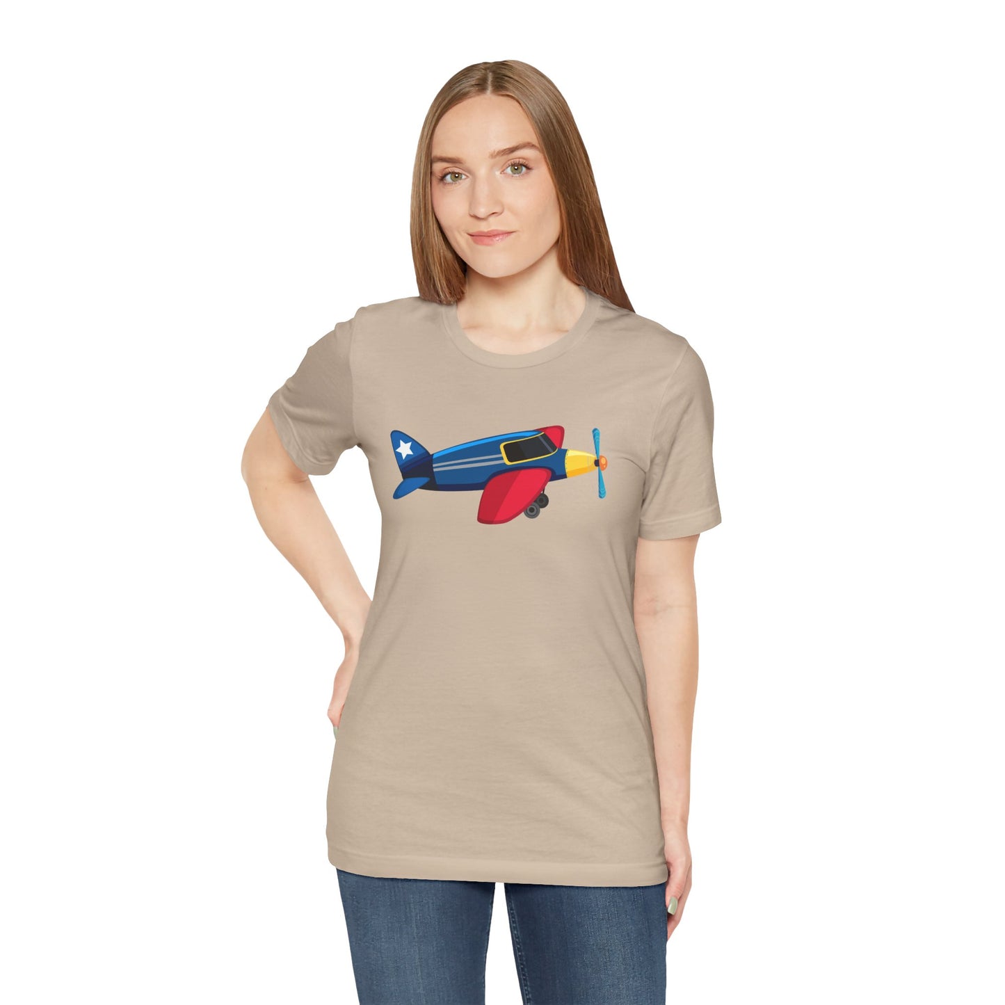 Unisex Jersey Short Sleeve Tee - Vintage Airplane Illustration - Retro Aviation Design