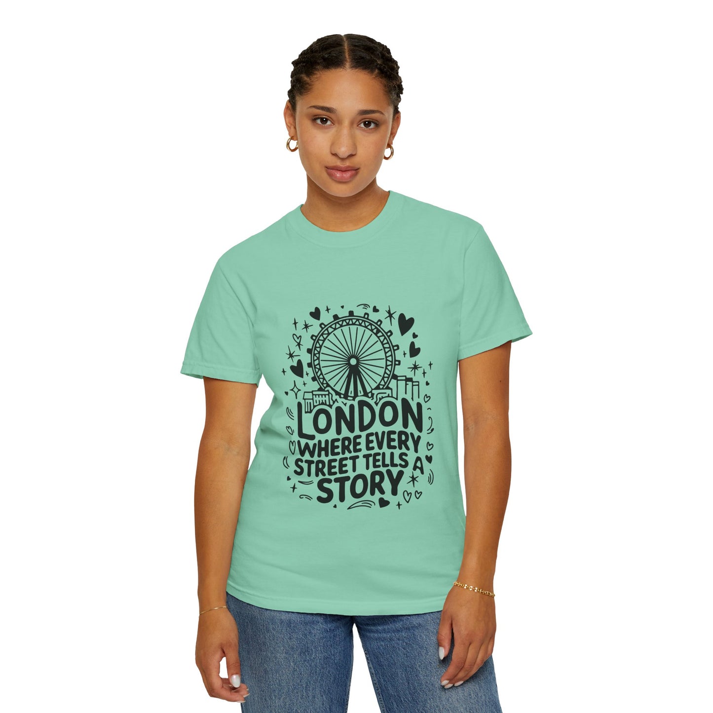 Unisex Garment-Dyed T-shirt - London's Stor Telling Streets