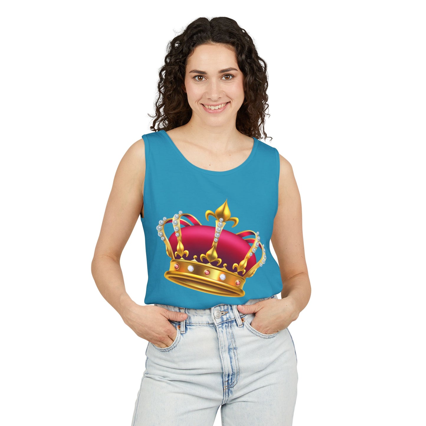 Unisex Garment-Dyed Tank Top - British Royal Crown