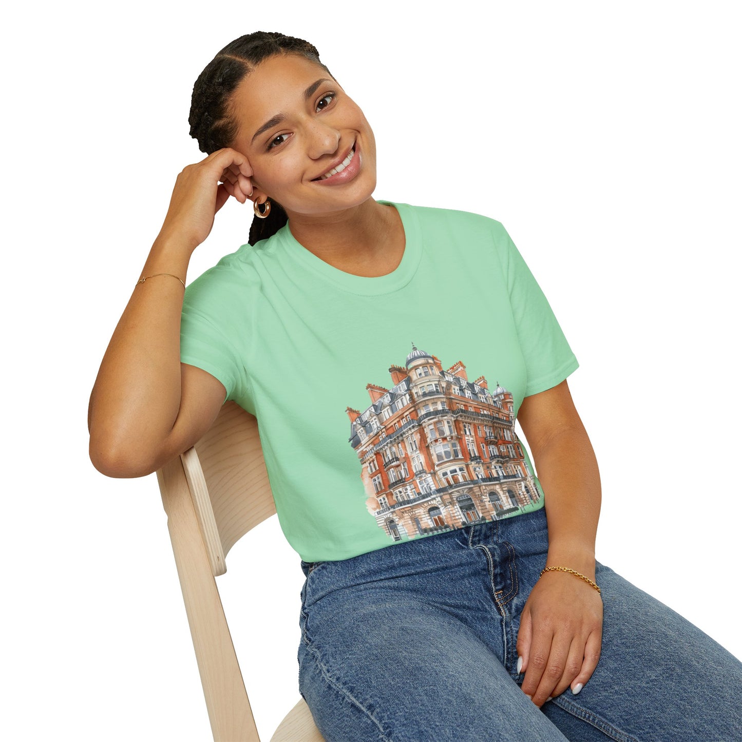 Unisex Softstyle T-Shirt - Classic British Architecture - Elegant Historic Building