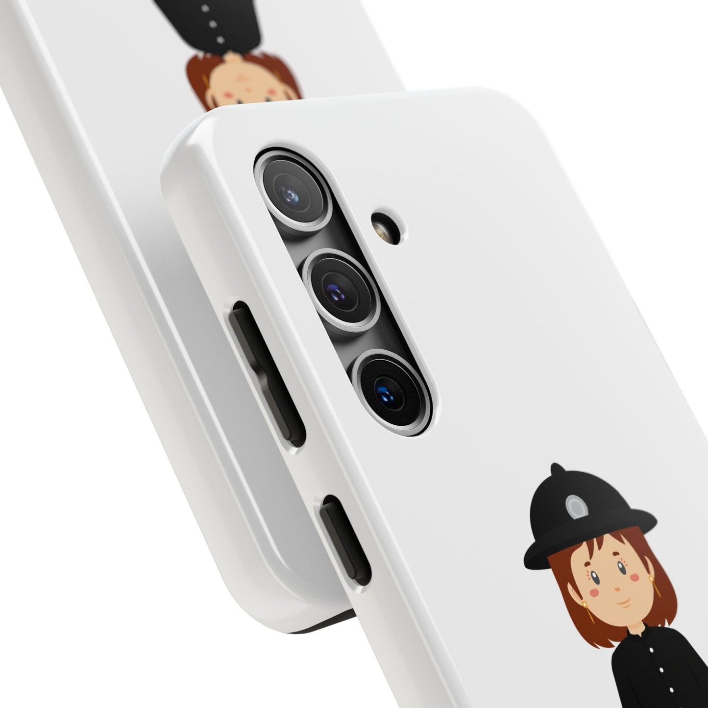 Cute Police Officer Tough Phone Case, Protective Cover, Phone Accessory, Gift for Him/Her, Fun Design for All Ages, Cartoon Case