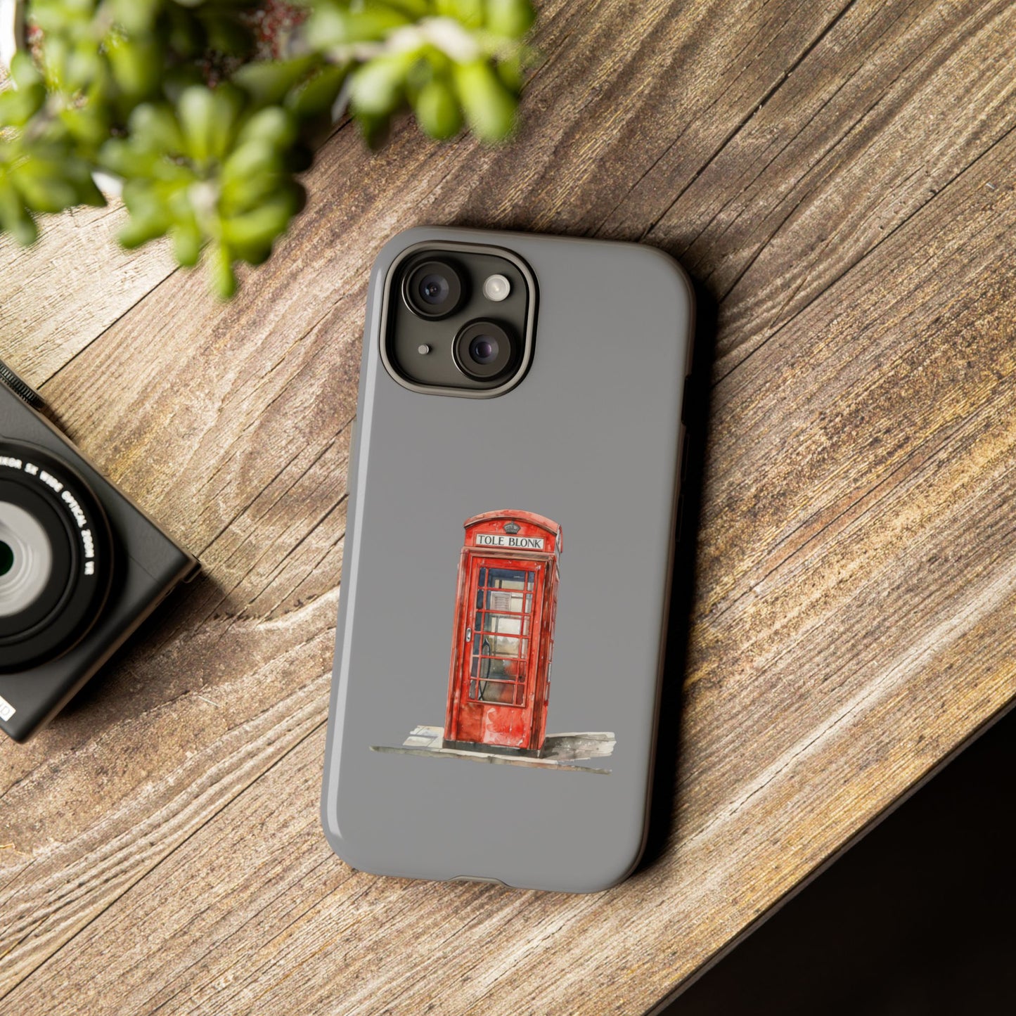 Red Phone Booth Phone Case, Vintage Style Case, Tough Cases for Gifts, Quirky Phone Accessories, Travel Lover's Gift