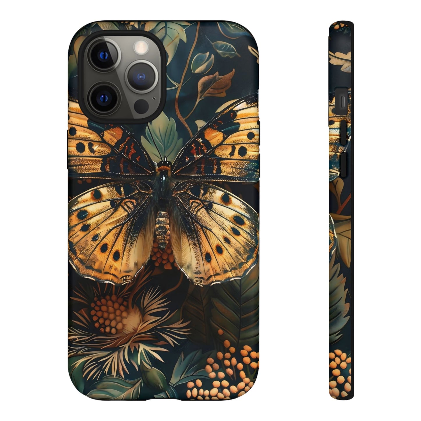 Butterfly Floral Phone Case, Tough Cases, Protective Cover, Unique Gift, Nature Lover, Art Print, Spring Decor
