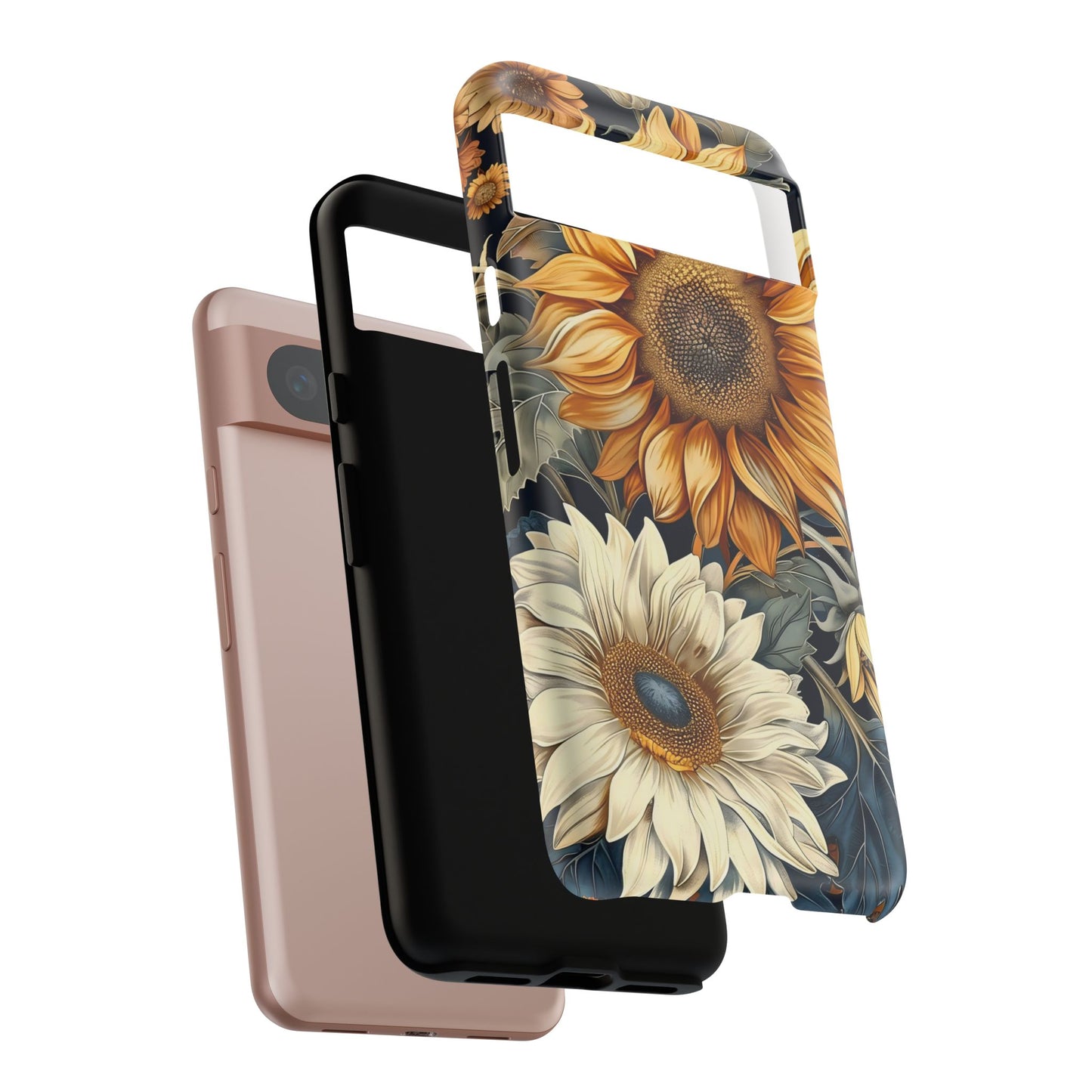 Sunflower Phone Case, Floral Tough Phone Cover, Gift for Nature Lovers, Phone Accessories, Sunflower Gifts