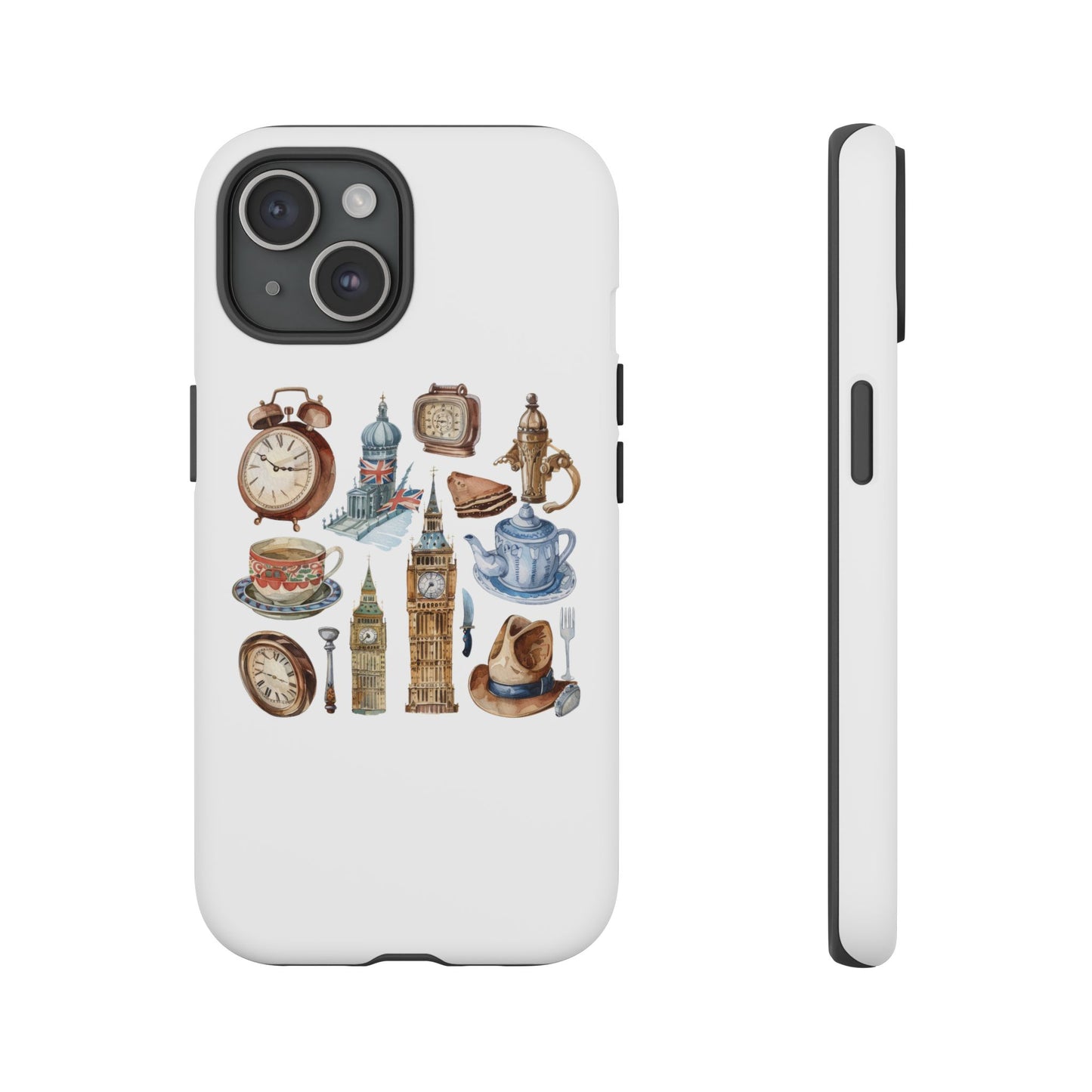 Vintage Illustrative Phone Case, Whimsical Tough Phone Cover, Gifts for Her, Unique Cell Phone Accessory