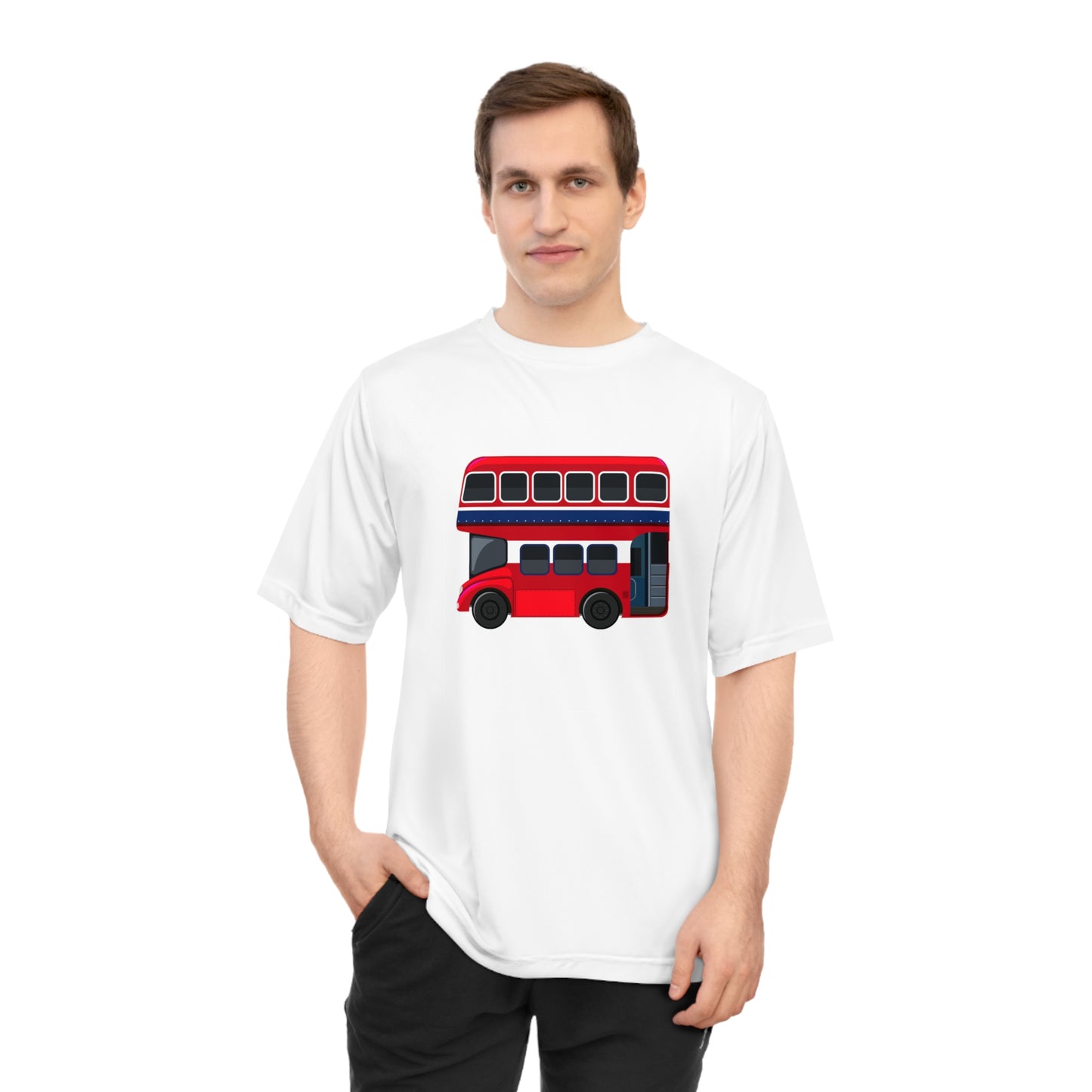Unisex Zone Performance T-shirt - The Big Red Ride - Vintage London Bus
