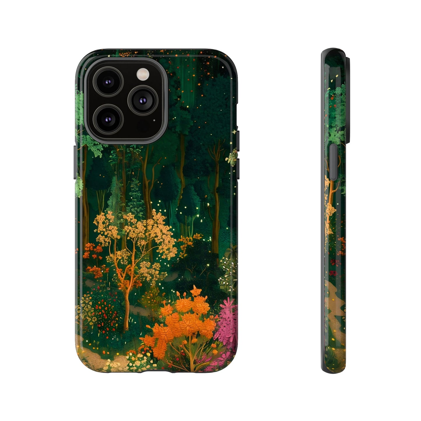 Nature-Inspired Phone Case, Floral Design, Tough iPhone Cover, Gift for Nature Lovers, Colorful Phone Accessory