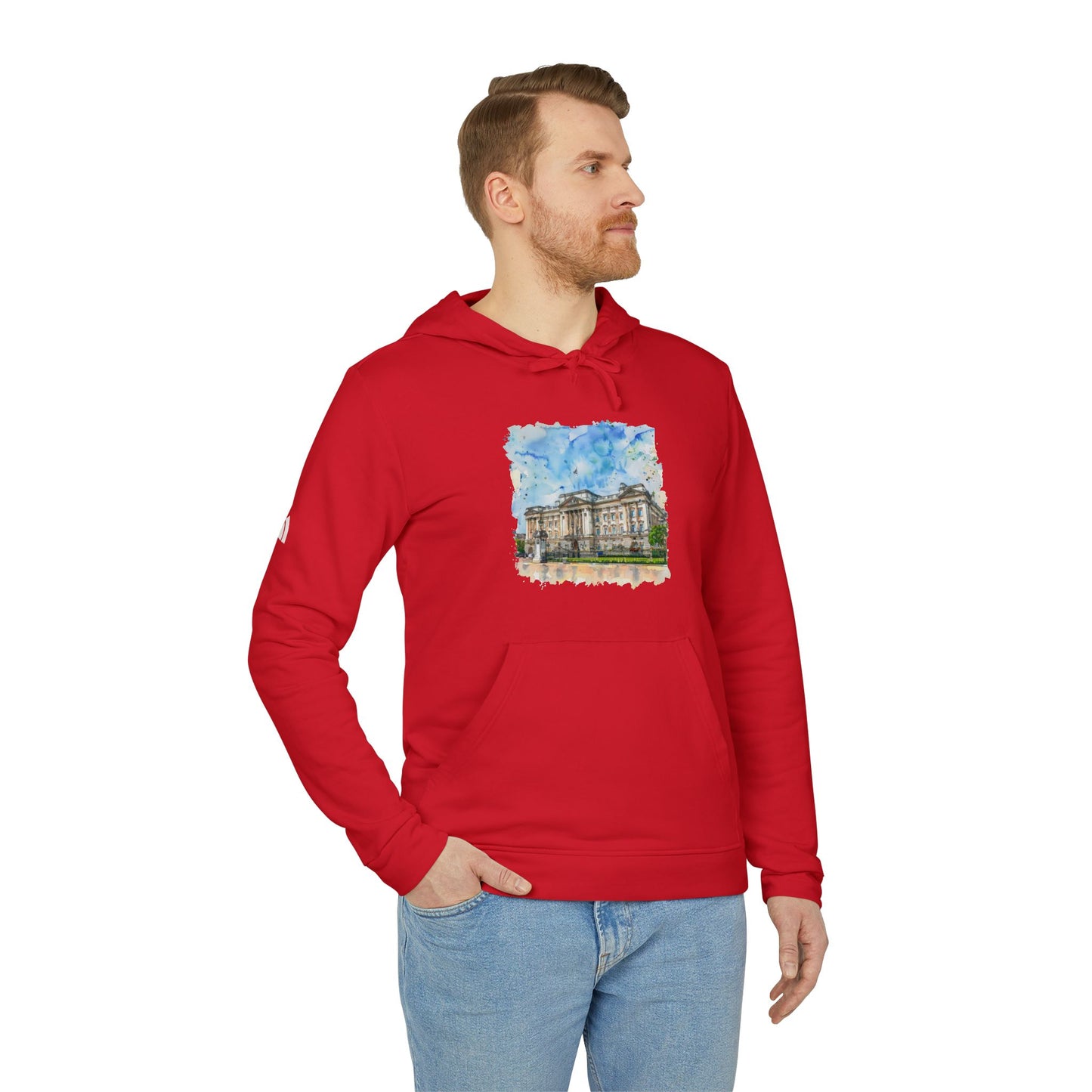 adidas Unisex Fleece Hoodie - Breathe Easy - A Serene Cloudscape