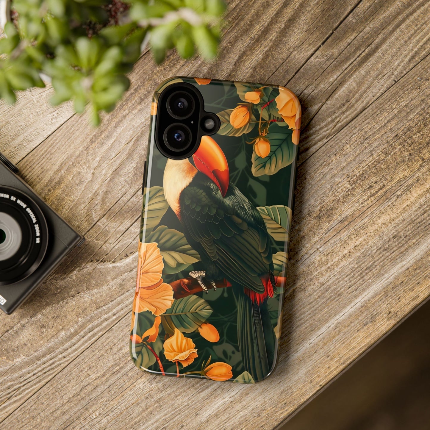 Tropical Toucan Phone Case, Exotic Bird Cover, Nature Lover Gift, Eco-Friendly Design, Customizable Tech Accessory