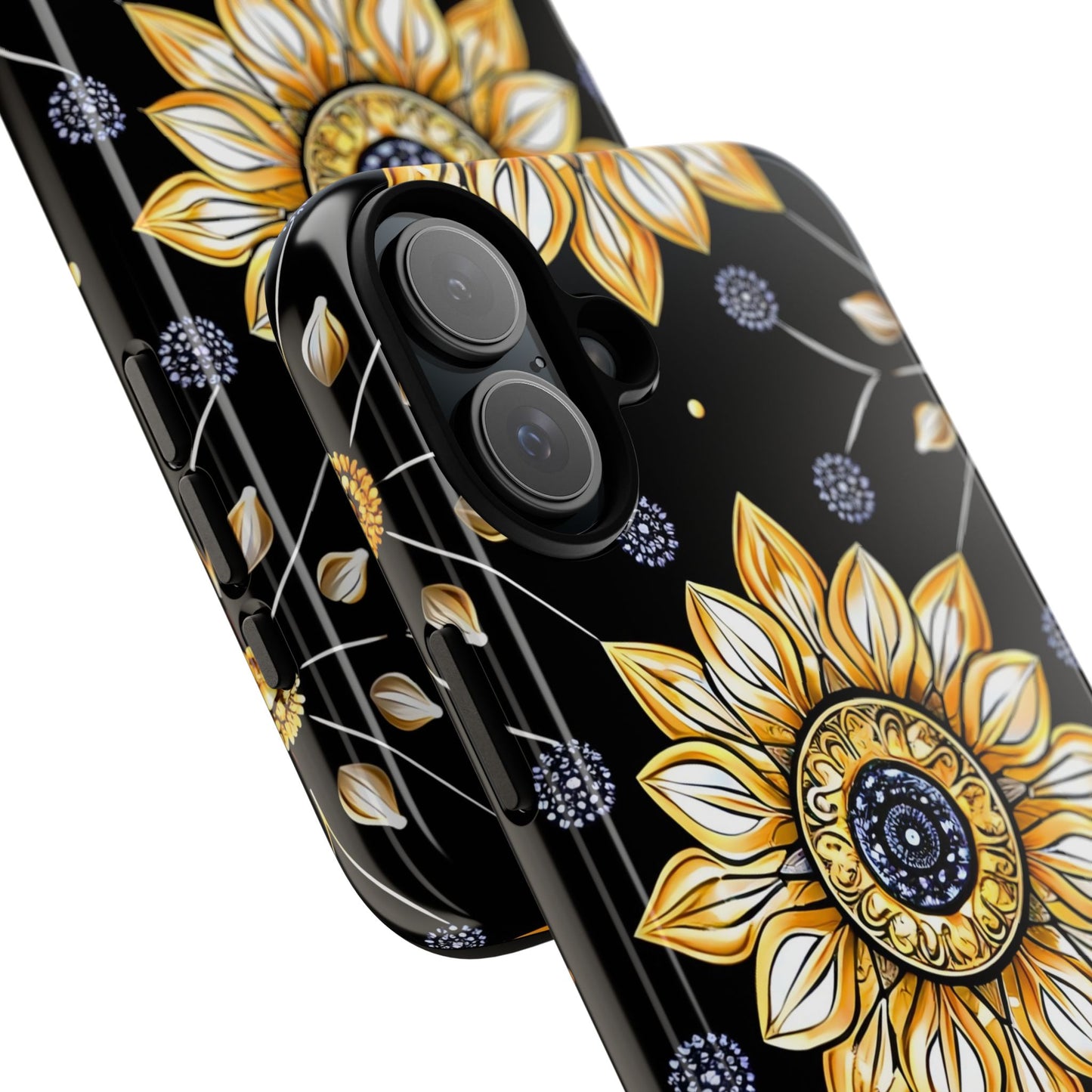 Floral Phone Case with Mandala Design, Tough Cases for iPhone & Samsung, Boho Style, Gift for Her, Unique Accessories