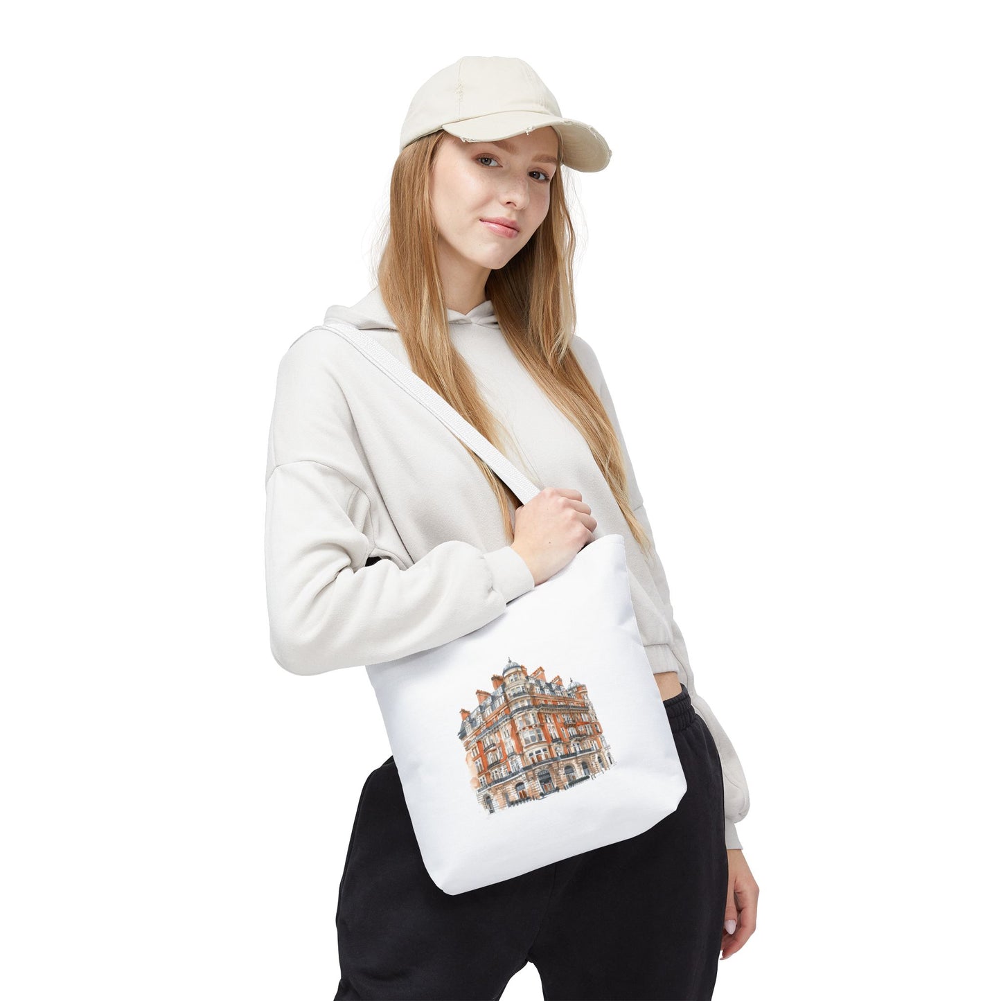 Charming Cityscape Tote Bag, Artistic Grocery Bag, Stylish Handbag, Unique Gift for Travelers, Modern Urban Design