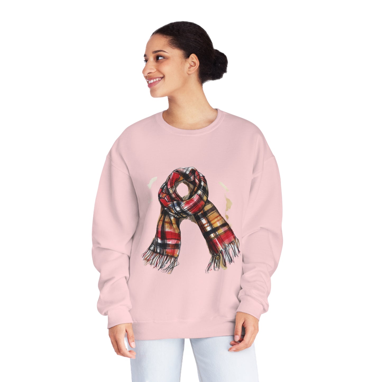 Unisex NuBlend® Crewneck Sweatshirt - Classic British Plaid Scarf Design