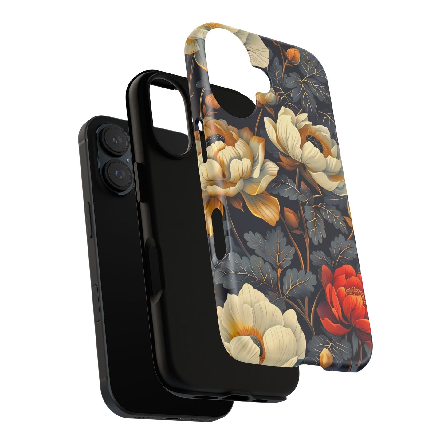 Floral Phone Case - Tough Cases, Stylish Mobile Cover, Flower Design, Holiday Gift, Trendy Accessory, Eco-Friendly Case