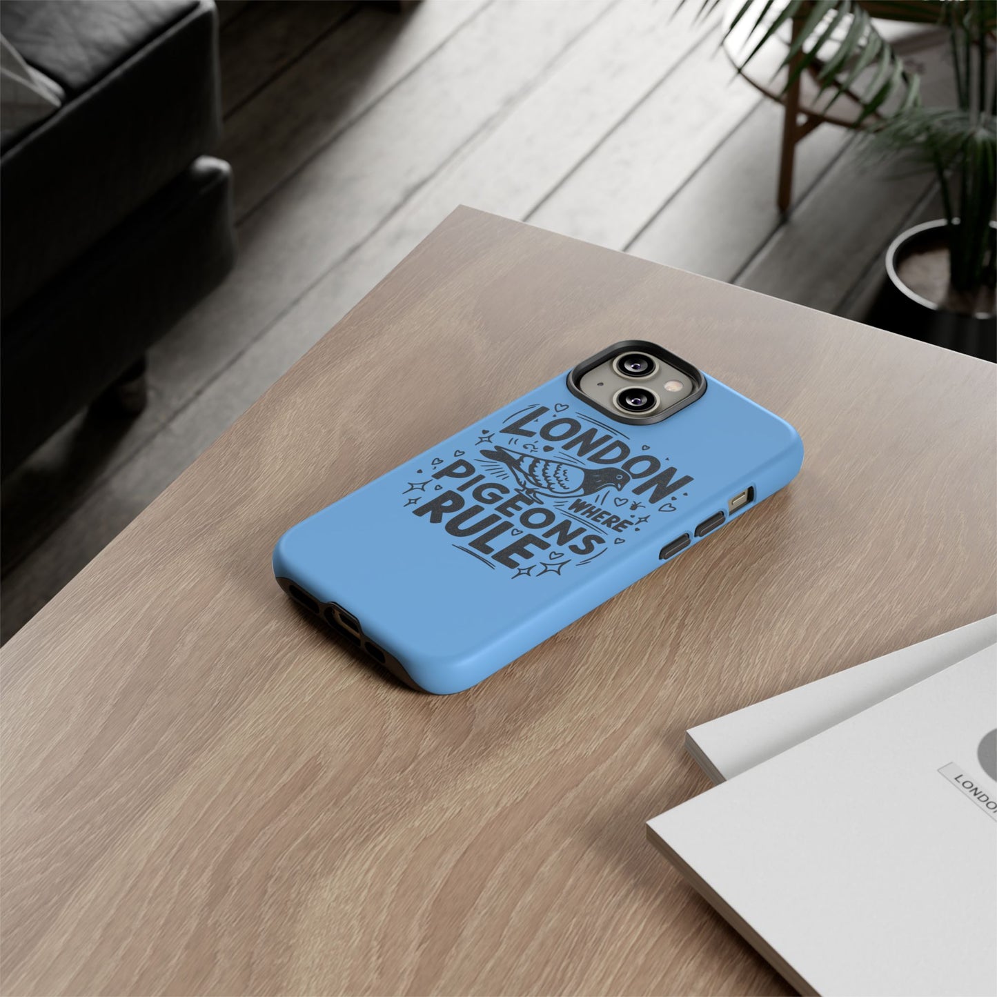 London Pigeon Phone Case, Urban Art Accessory, Tough Phone Cover, Gift for Bird Lovers, London Souvenir, Unique Cell Phone Case