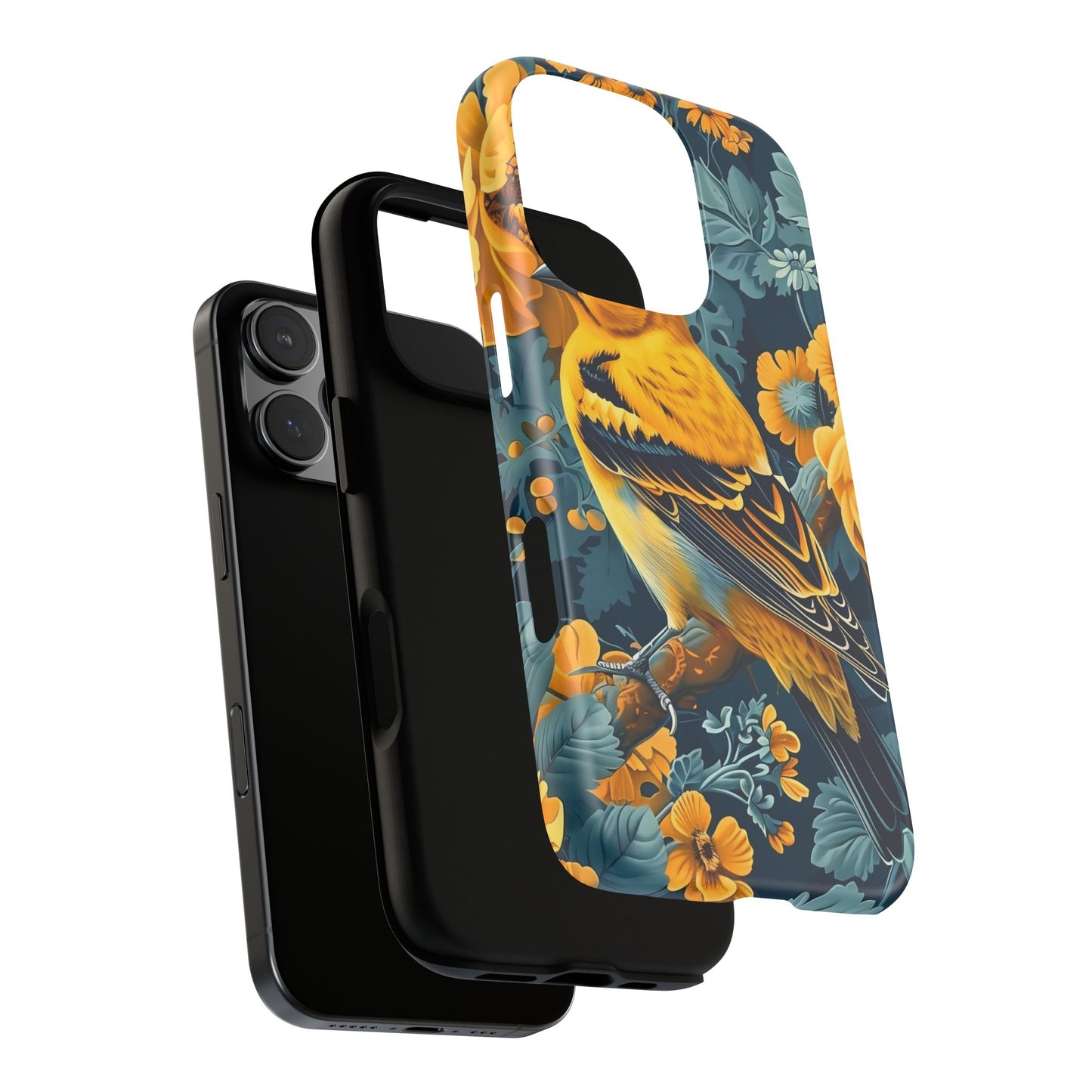 Colorful Bird Phone Case, Tough Phone Cover, Floral Phone Accessories, Nature Lover Gift, Unique Smartphone Case, Birthday Present