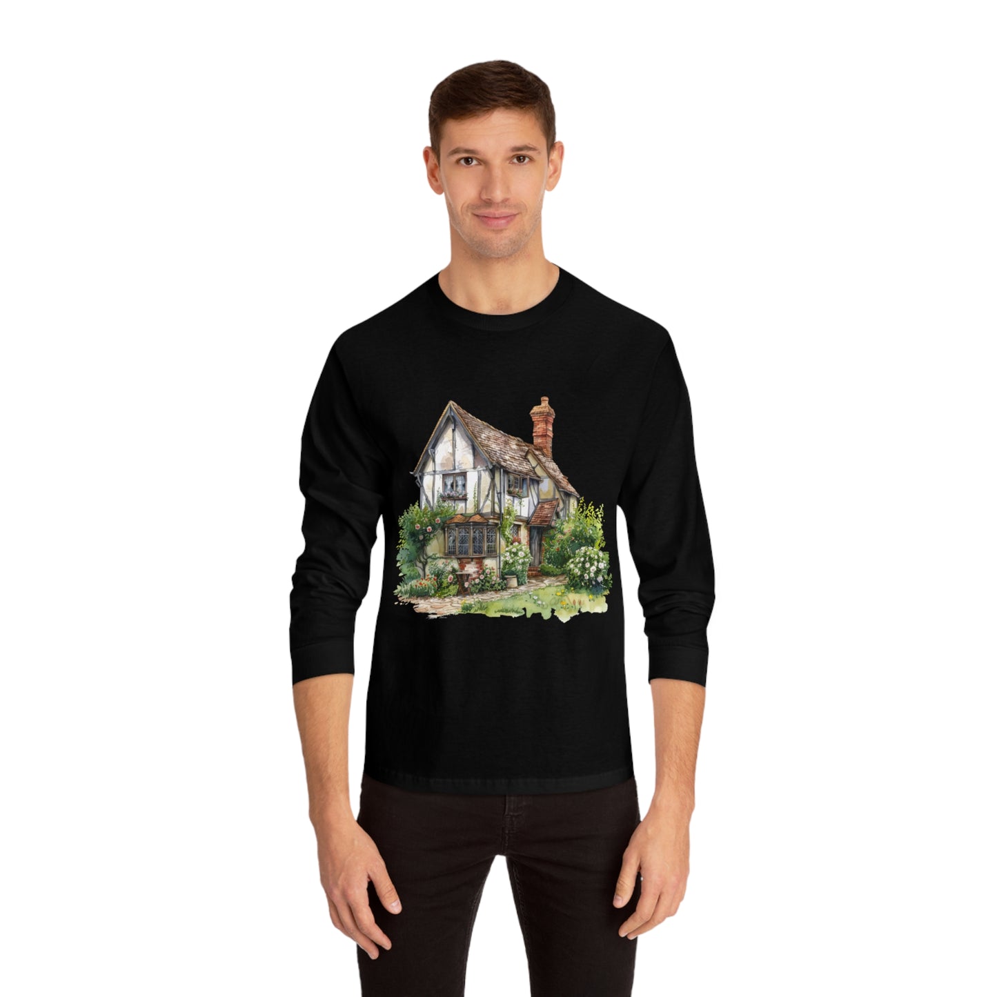 Unisex Classic Long Sleeve T-Shirt - British Historic House - Classic Architectural Elegance