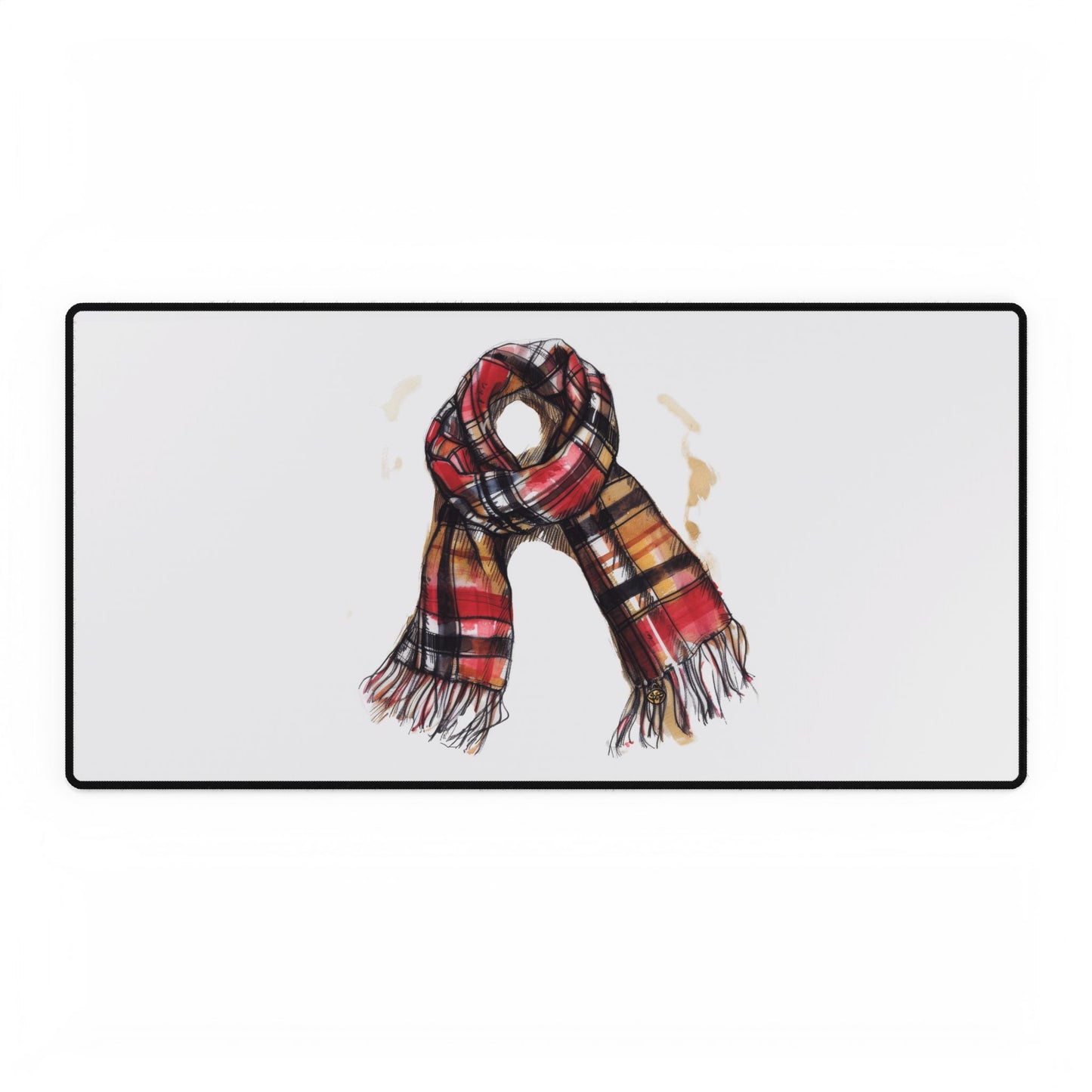 Cozy Plaid Desk Mat for Home Office, Computer Desk Protector, Warm Workspace Decor, Fall/Winter Vibes, Stylish Desk Accessory