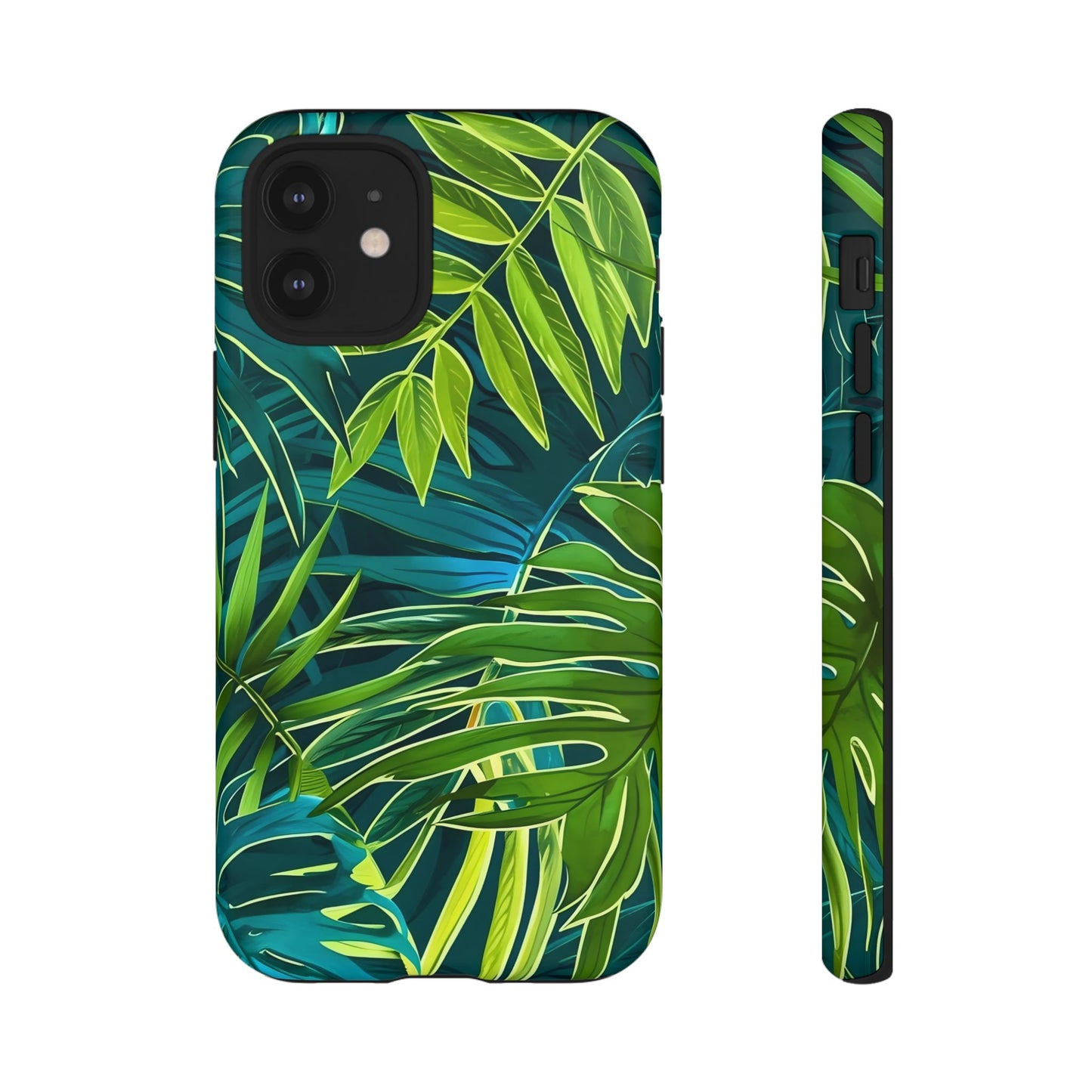 Tropical Phone Case - Durable Green Leaf Design, Eco-Friendly Gift, Trendy Accessory, Nature Lover's Case, Summer Vibes