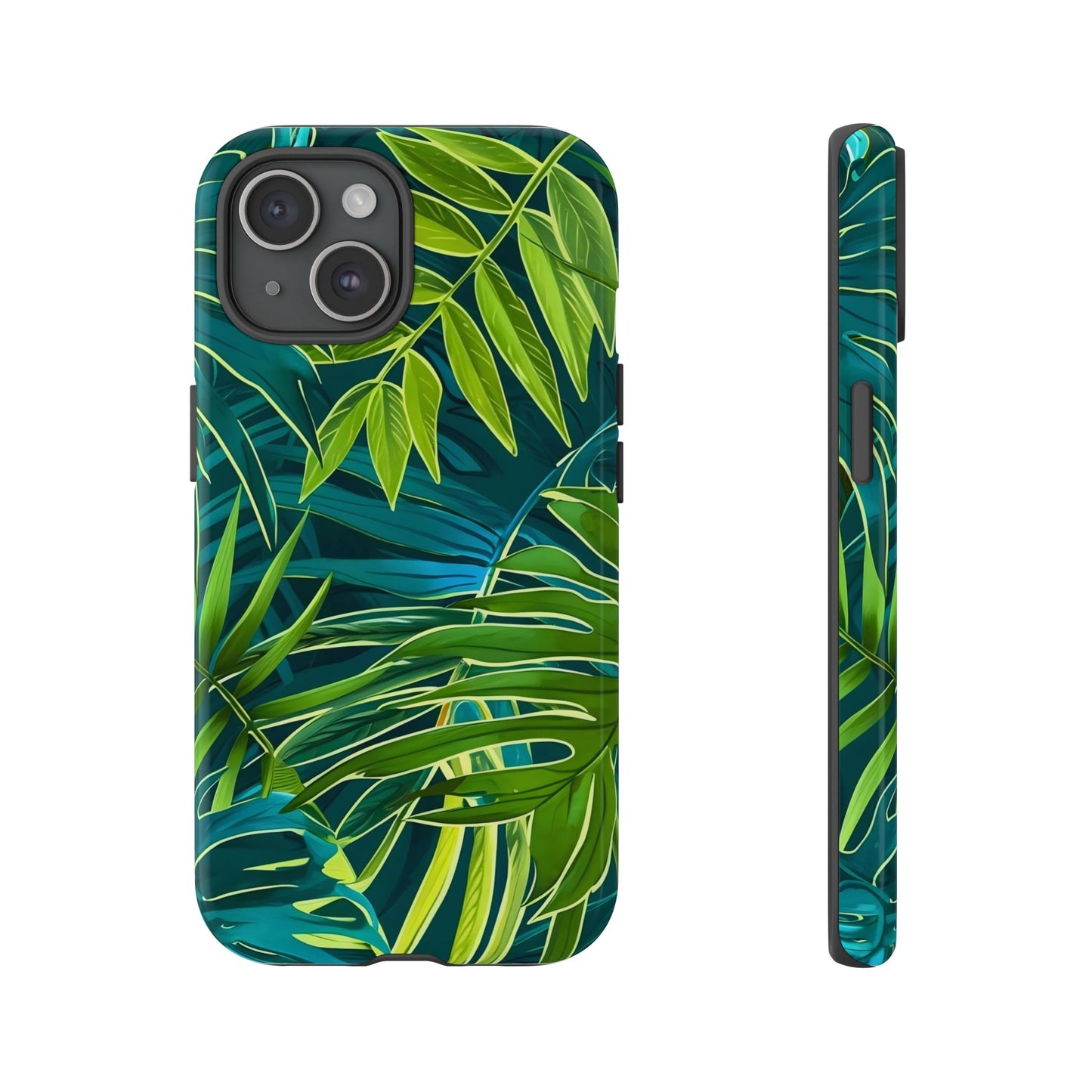 Tropical Phone Case - Durable Green Leaf Design, Eco-Friendly Gift, Trendy Accessory, Nature Lover's Case, Summer Vibes