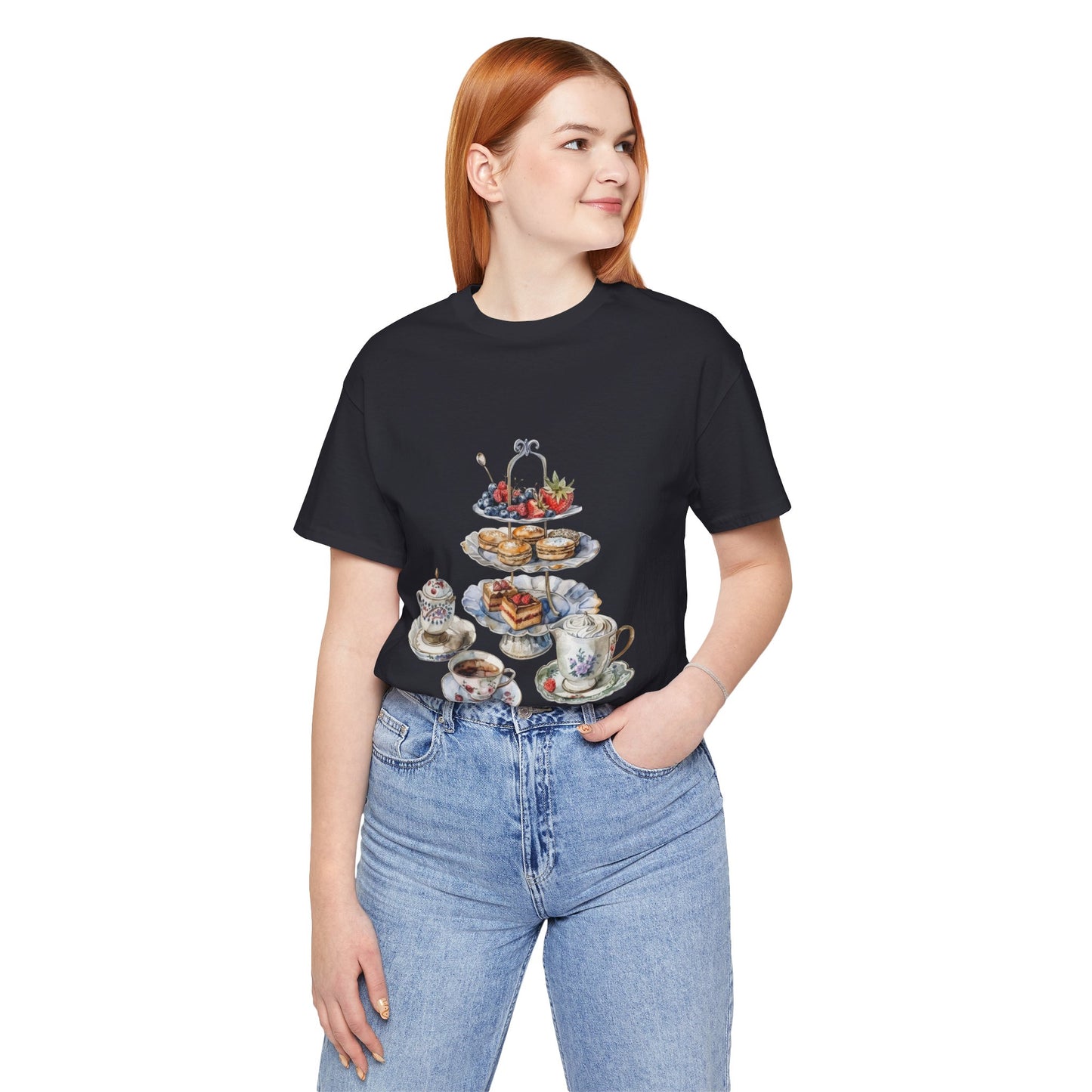 Unisex Jersey Short Sleeve Tee - Savoring Britain - A Journey Through British Cuisine
