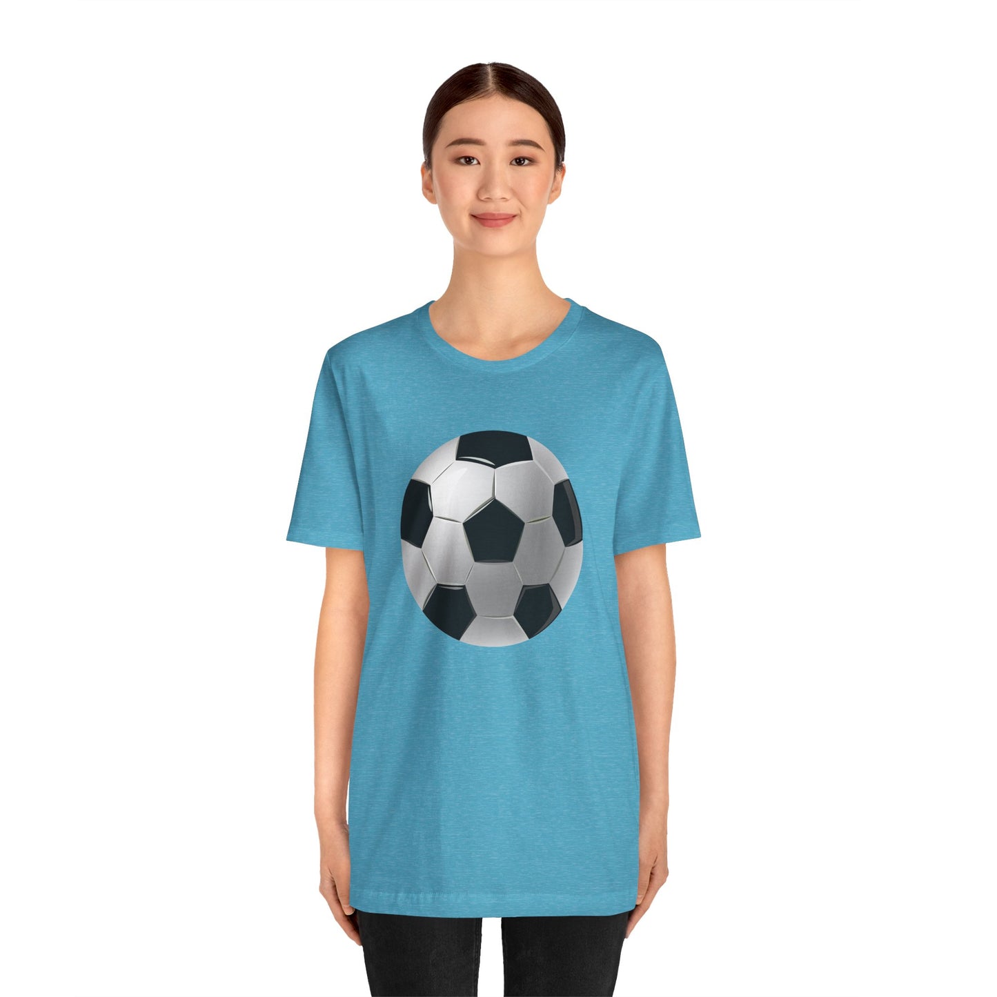 Unisex Jersey Short Sleeve Tee - Dynamic Football Design - Sports Passion and Energy