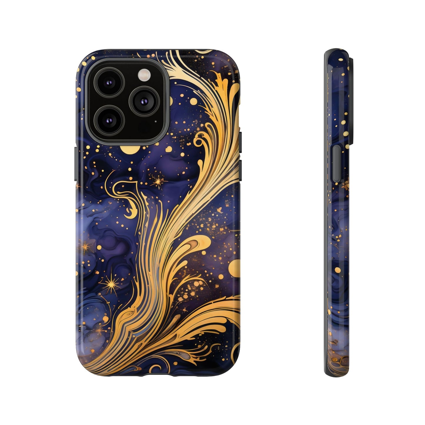 Elegant Floral Phone Case, Tough Cases for Women, Artistic Galaxy Design, Phone Cover for Cosmic Lovers, Unique Gift Idea