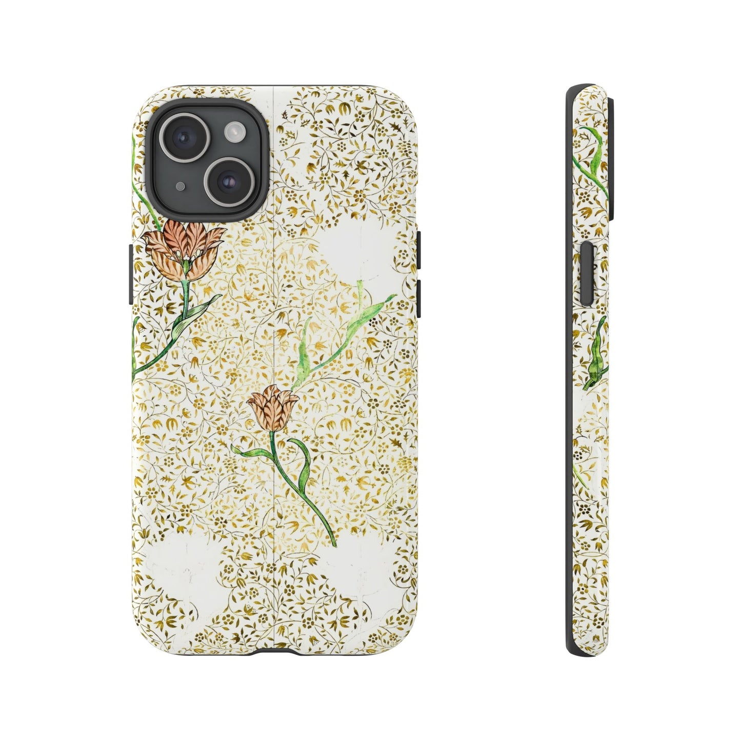 Elegant Floral Phone Case, Tough Cases for iPhone, Stylish Smartphone Cover, Protection with Floral Art, Unique Gift for Her