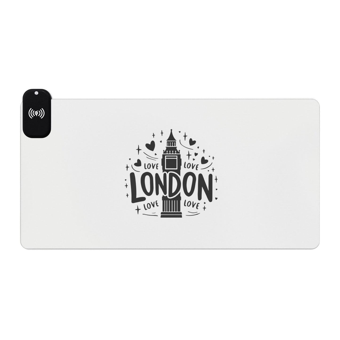 LED Gaming Mouse Pad - Wireless Charging, Perfect for Gamers, Desk Setup, Gifts for Tech Lovers, Modern Office Decor, LED Accessories