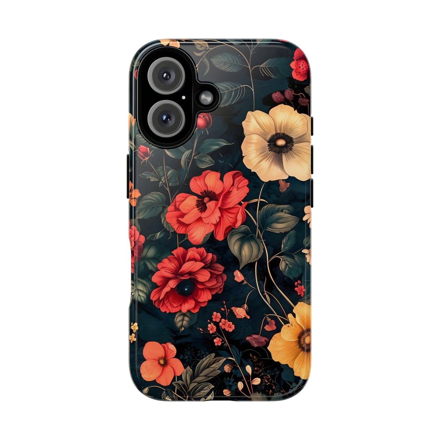 Floral Phone Case, Tough Cases, Flower Motif, Protective Cover, Gift for Her, Floral Design, Spring Accessory