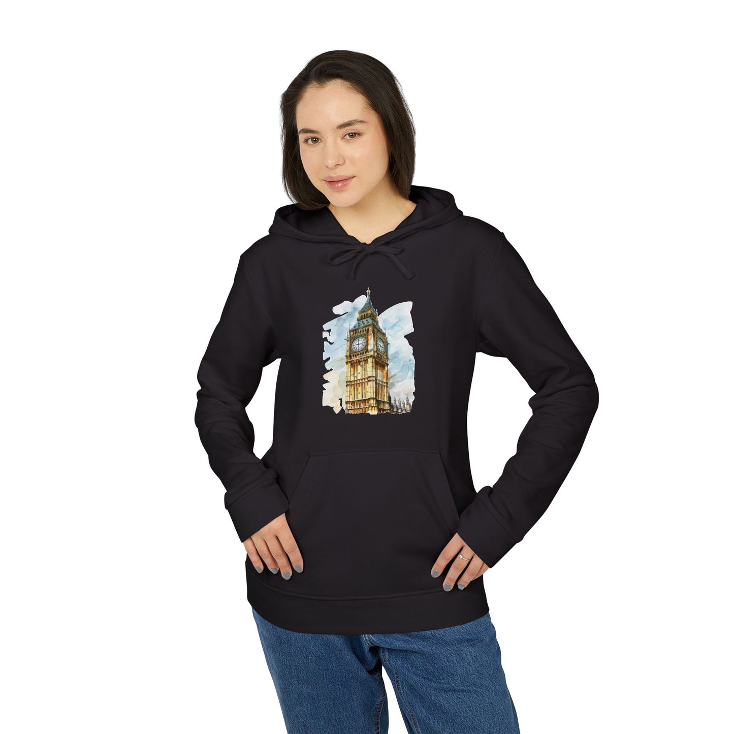adidas Unisex Fleece Hoodie - Big Ben - The Heartbeat of London