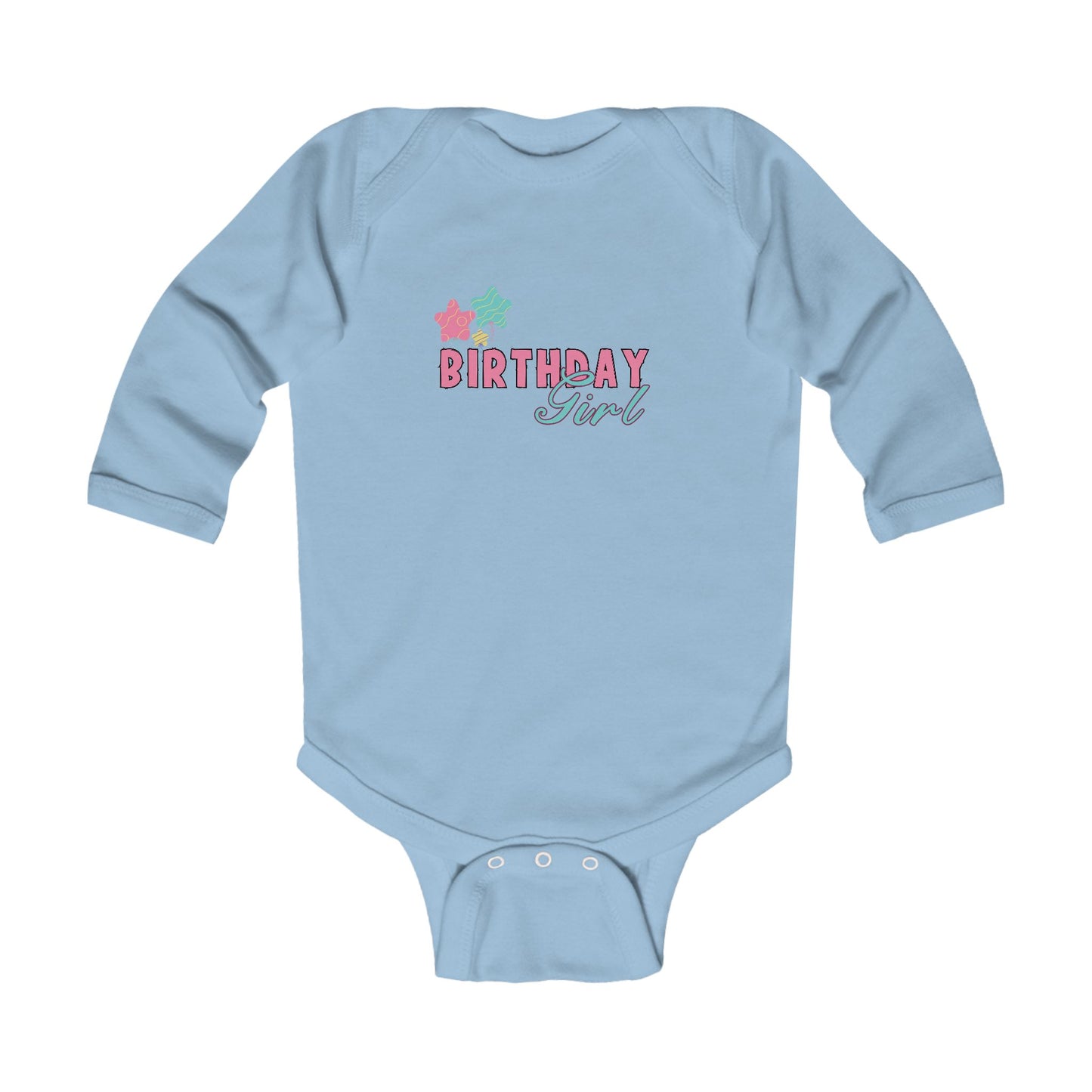 Birthday Girl Infant Long Sleeve Bodysuit - Cute Celebration Outfit