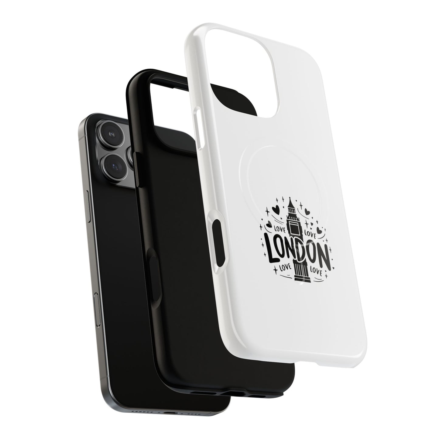 London Love Tough Magnetic Phone Cases, Durable Phone Cover, Travel Gift, London Souvenir, Protective Phone Case