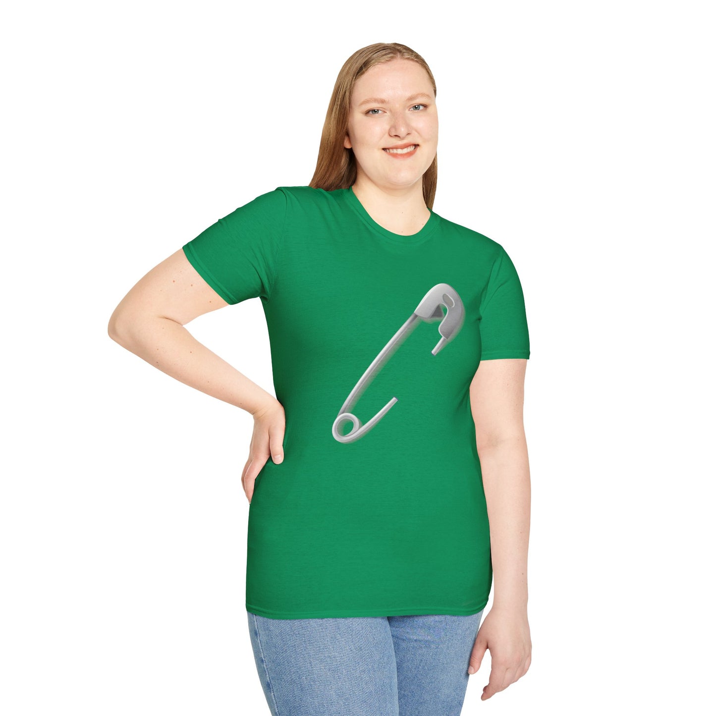 Unisex Softstyle T-Shirt - Minimalist Safety Pin Design