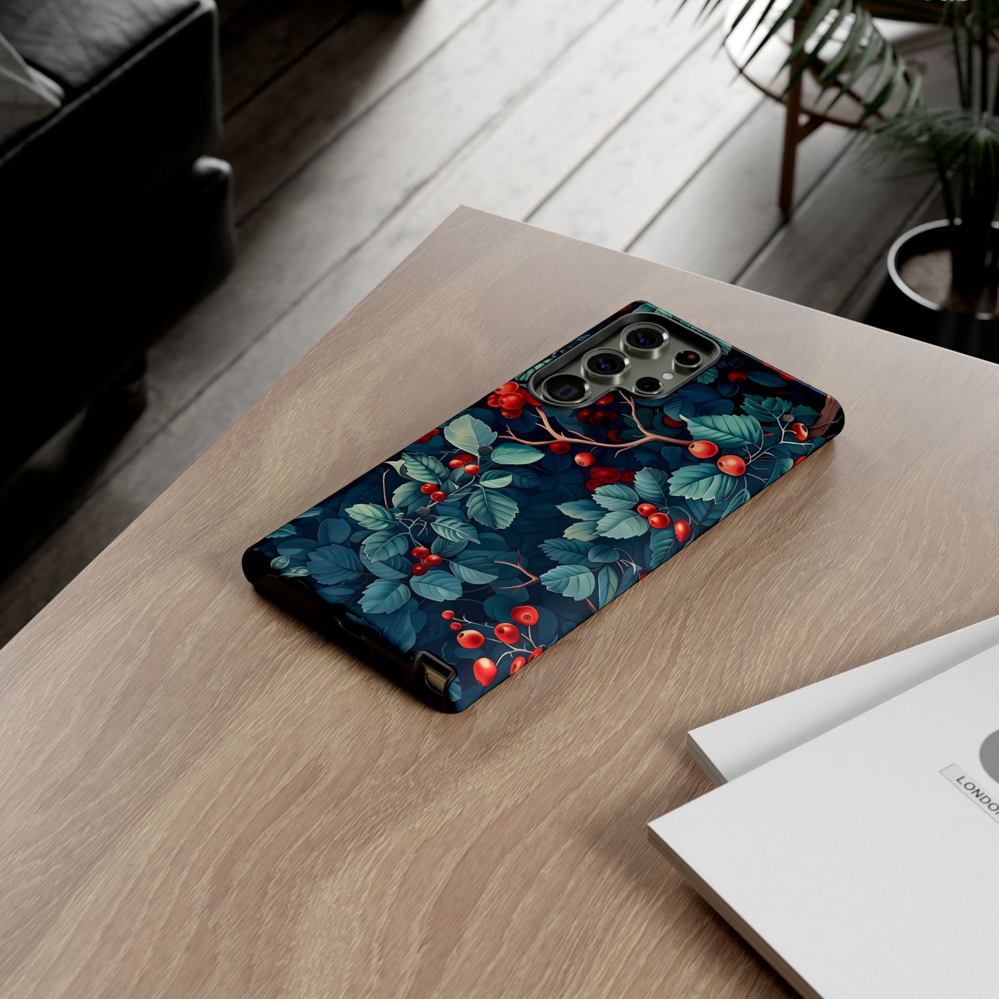 Berry Blossom Phone Case - Nature Lover's Gift, Floral Design, Cute Accessory for Spring, Unique Tech Cover, Perfect for Holidays