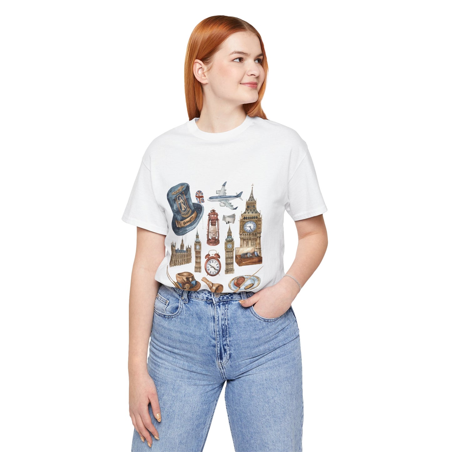 Unisex Jersey Short Sleeve Tee - Nostalgic England: Vintage Symbols & Icons
