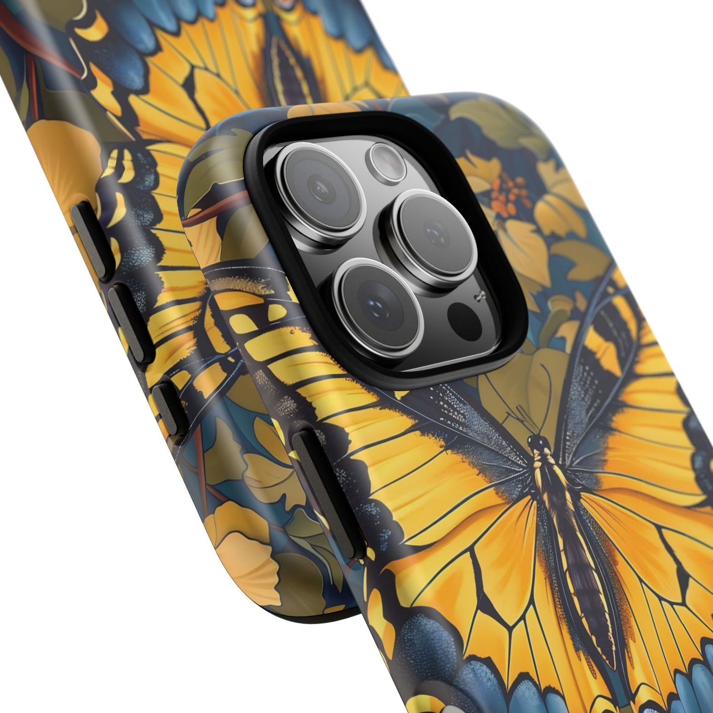 Colorful Butterfly Phone Case, Floral Design, Tough Cases, Protective Cover, Gifts for Nature Lovers, Birthday Present