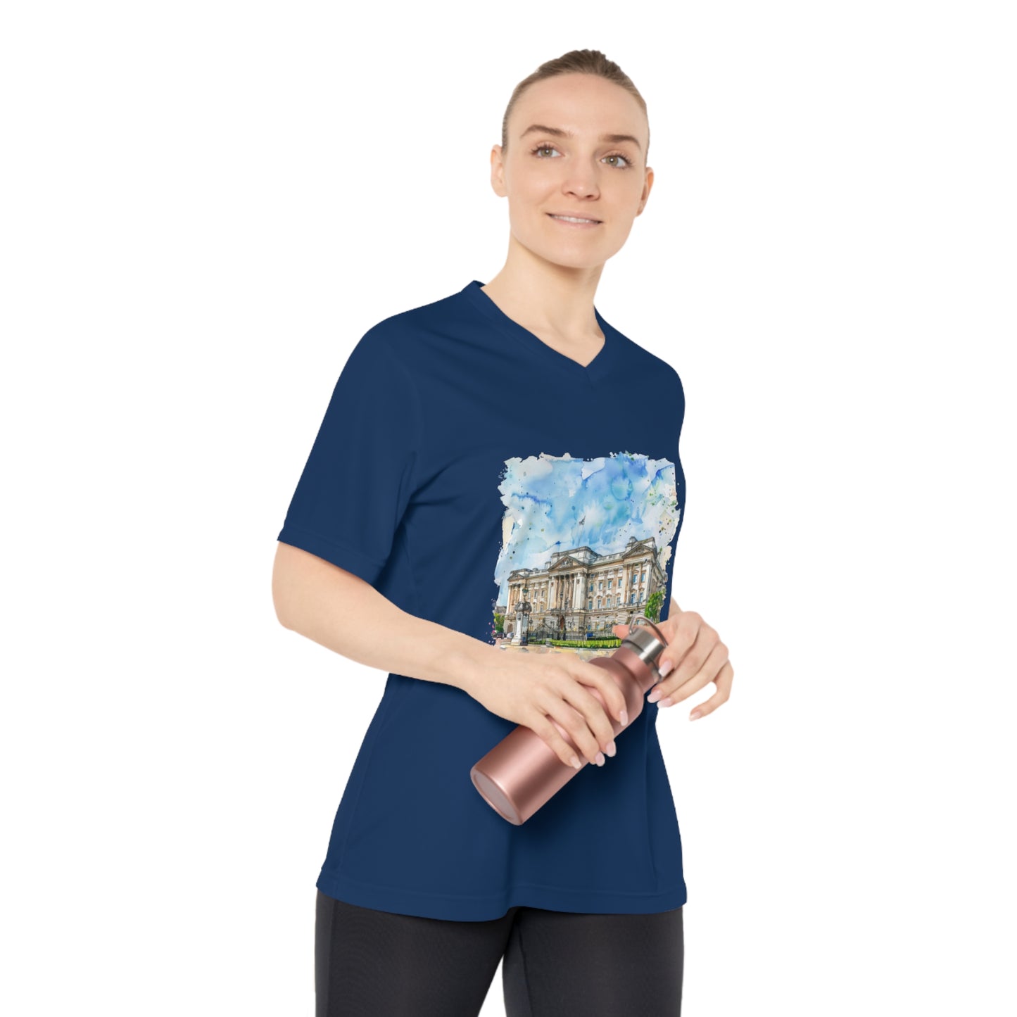 Women's Performance V-Neck T-Shirt - British Nature - Scenic Landscapes and Natural Beauty