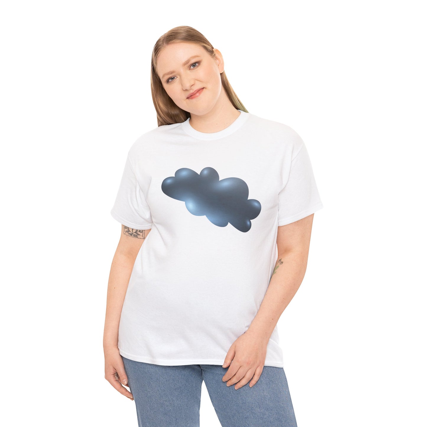 Unisex Heavy Cotton Tee - Serene Cloudscape - Dreamy Cloud